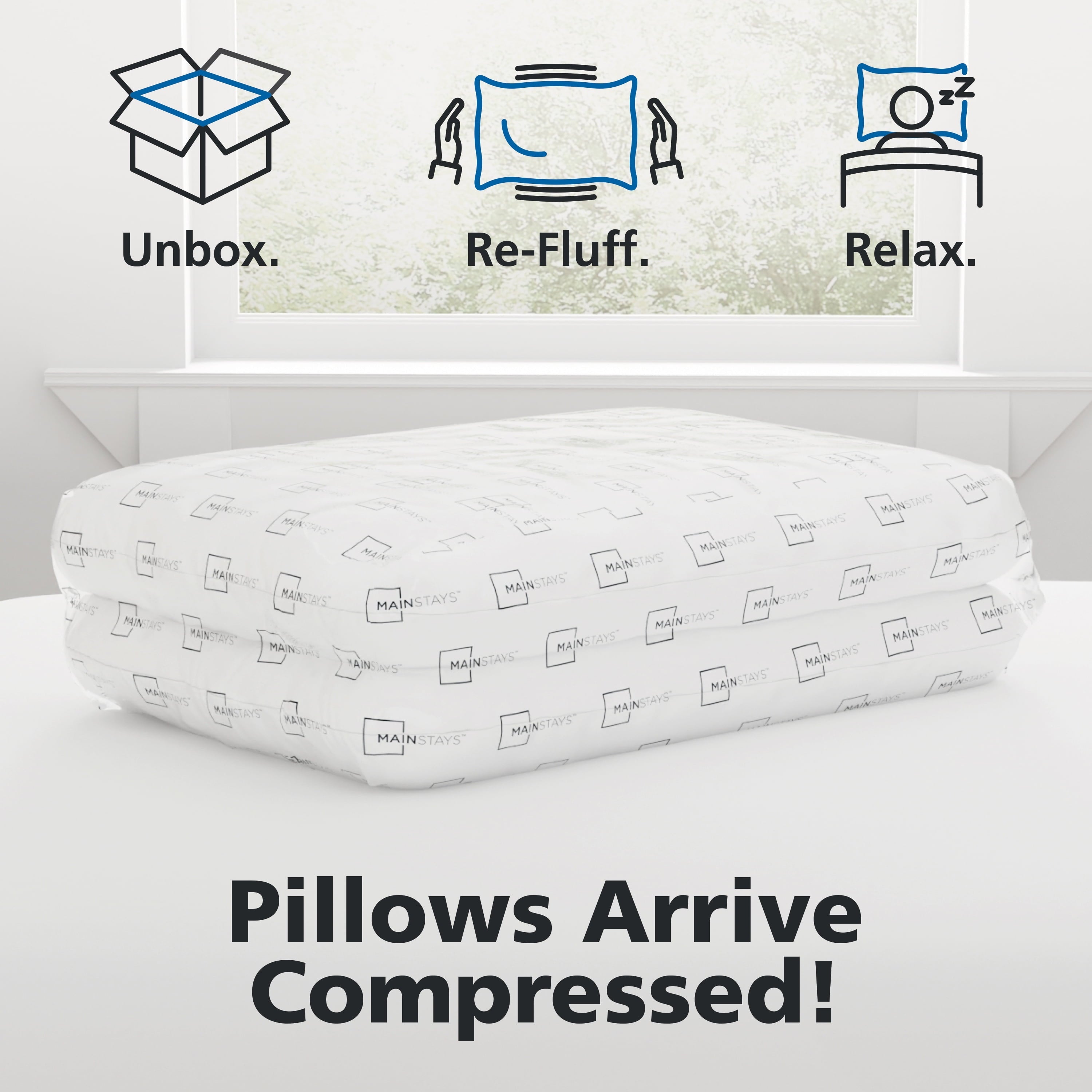 Decorative Plump Back & Side Sleeper Bed Pillow, Standard/Queen - Extra Firm Support - Ergonomic Memory Foam Pillow for Neck Pain Support Detail