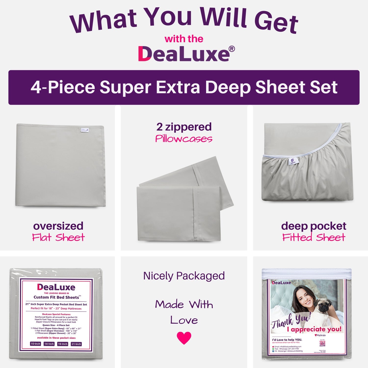 Ultra-Soft Bedding 21” King Extra Deep Pocket Sheets - Deep King Fitted Sheet - Super And Ultra Deep Sheet - For Deep Mattress -... - Luxury Bed Sheet Set with Deep Pockets Detail