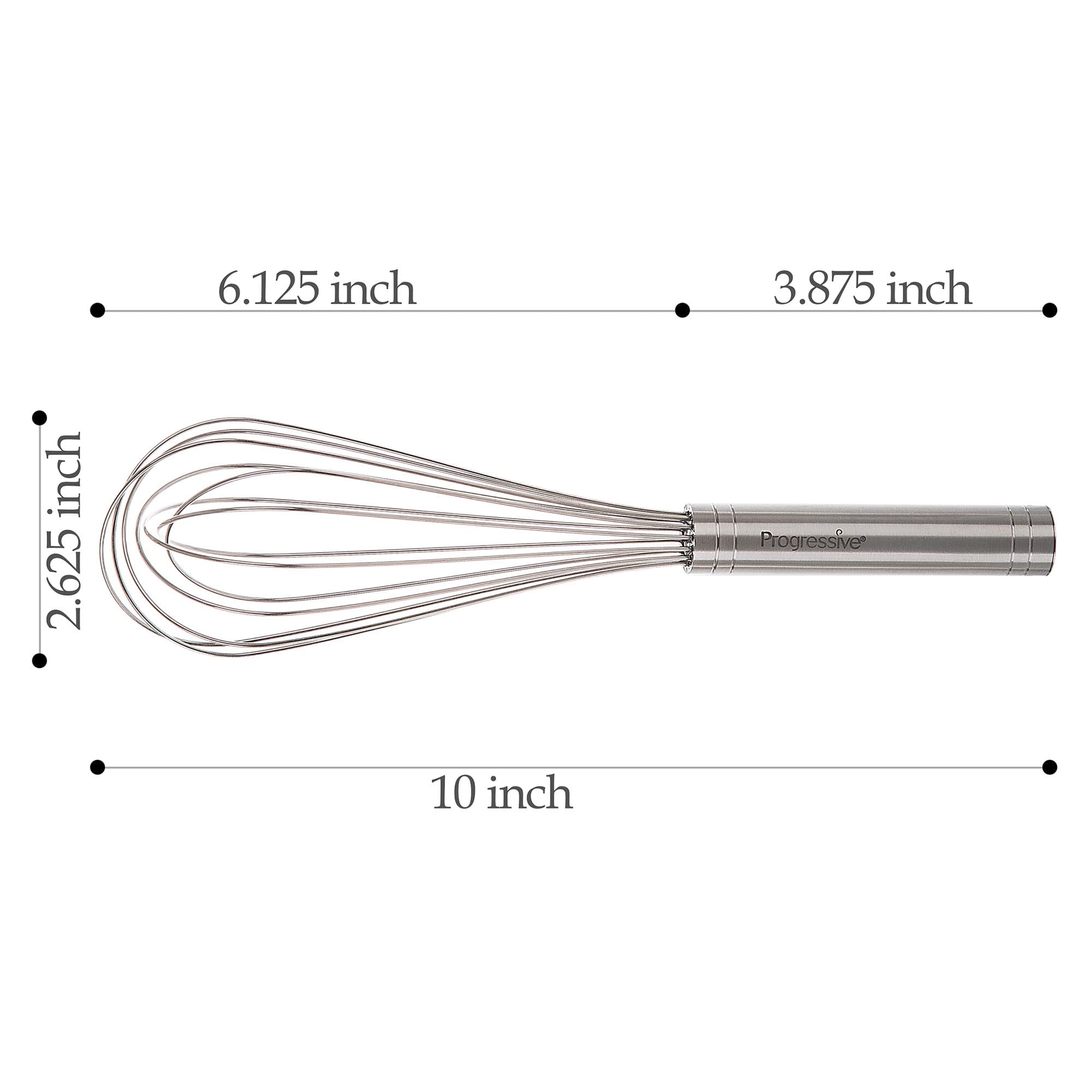 Multi-Functional 10" Stainless Steel Balloon Whisk - Kitchen Gadget Tool for Quick Food Prep Detail