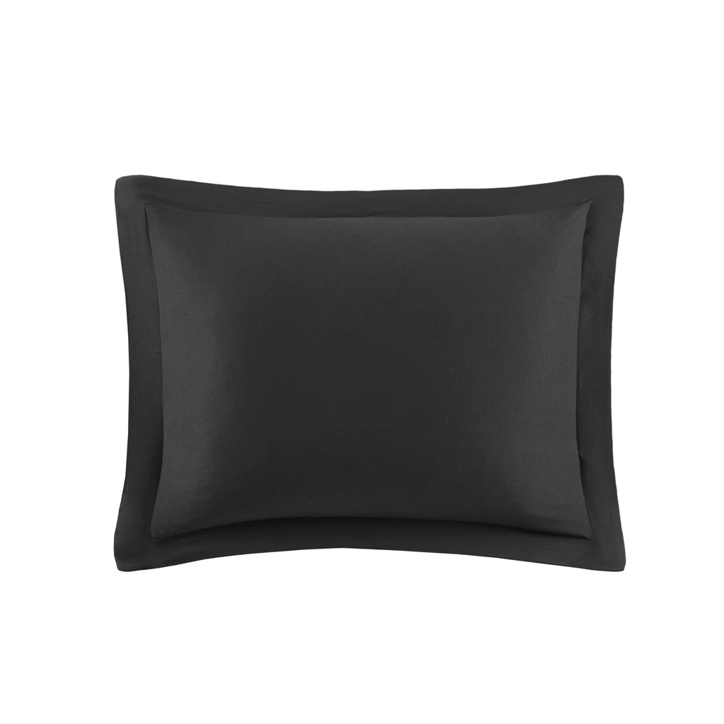 Fluffy Down Alternative All in One Down Alt Reversible Comforter and Sheet set- 5 Piece, Twin, Black - All-Season Down Alternative Comforter Insert Detail