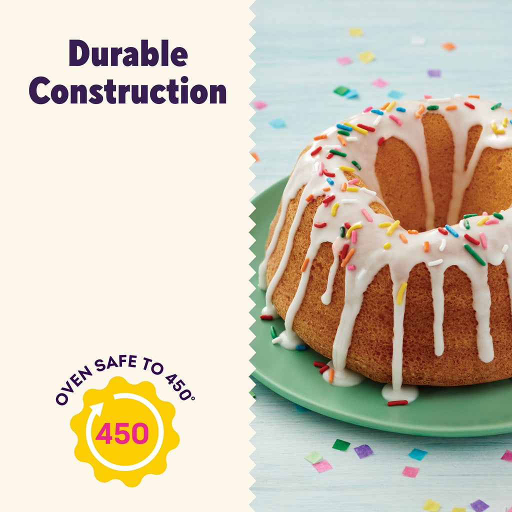 Multi-Functional Everyday Non-Stick Bundt Cake Pan 9.51" Fluted Tube Baking Pan, Packaging May Vary - Kitchen Gadget Tool for Quick Food Prep Detail