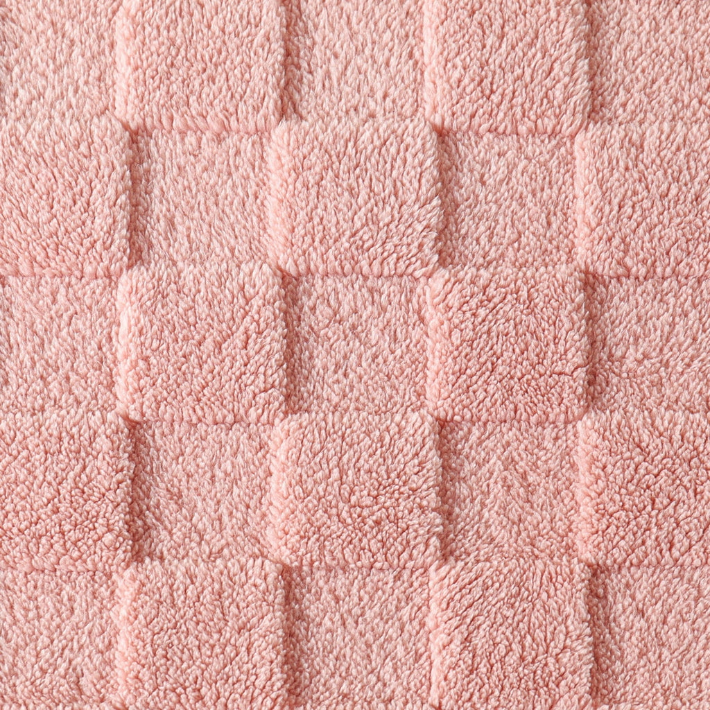 Reversible Sherpa Fleece Throw Blanket for Couch, Super Soft Warm Lightweight Checkered Pattern Blanket for All Seasons, Pink, 50"x60" - Luxury Knitted Decorative Throw Blanket with Fringes Detail