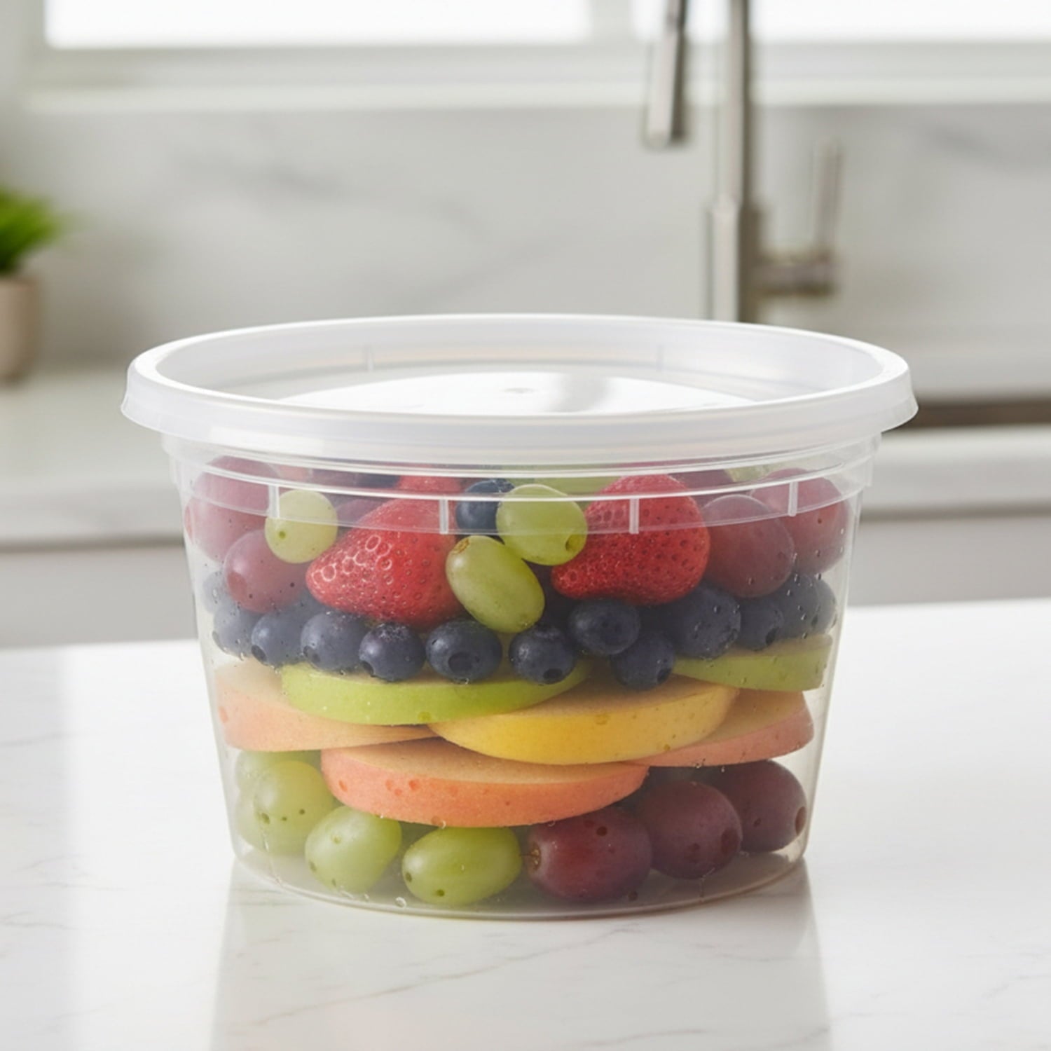 Sweet Treat Shaped 40 Piece 16oz Plastic Deli Container, Ideal Use for Meal Prep and Batch Cooking - Fun Food Fidget Cookie Squishable Toy Detail