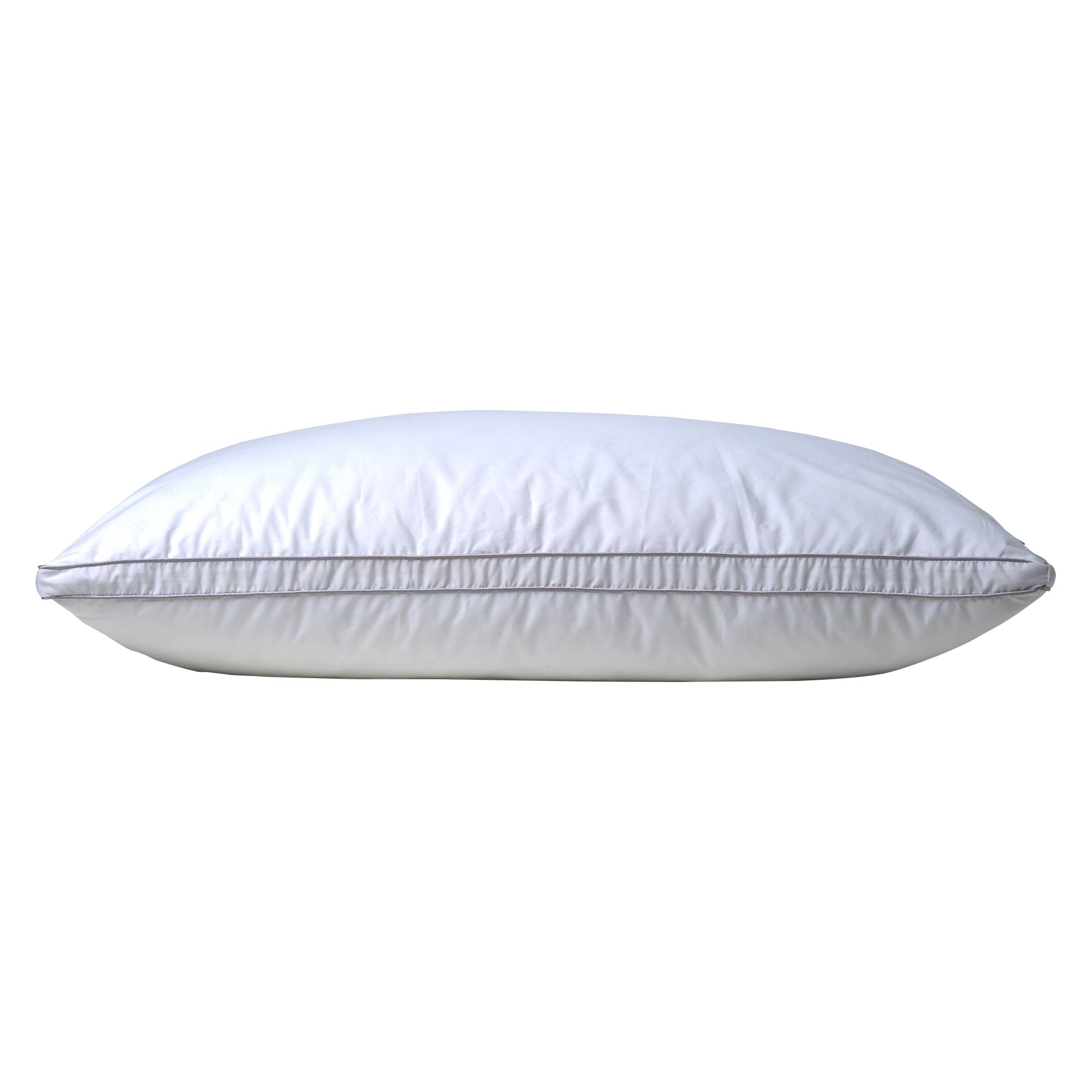 Ergonomic Memory Foam Linen Premium Goose Down Feather Pillow for Bed, Soft & Supportive, Standard Size, White - Orthopedic Shredded Foam Bed Pillow Set Detail