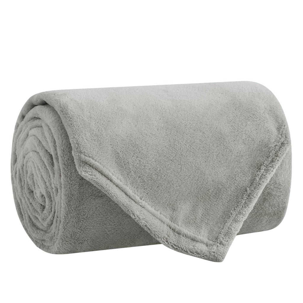 Cozy Fleece Soft Throw Blankets - Multipurpose - Throw, Twin, Full, Queen, King - 17 DIFFERENT Colors! - Luxury Knitted Decorative Throw Blanket with Fringes Detail