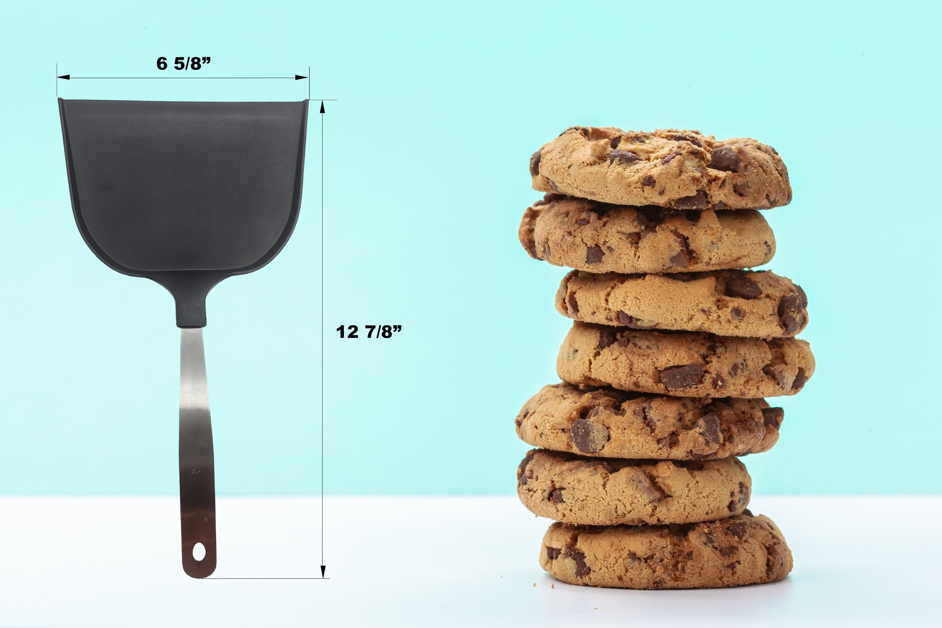 Chef-Quality Jumbo Baking 12.8 in Stainless Steel Nylon Kitchen Spatula - Professional Kitchen Tool for Culinary Enthusiasts Detail