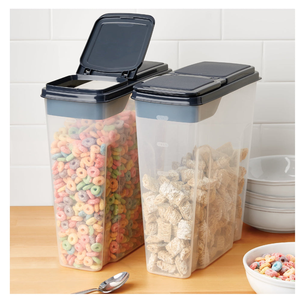 Deliciously Squishy 2-Pack Plastic Cereal Keeper Storage Containers, Kitchen Pantry Organizer Canisters for Cereal and Dry Food... - Squishy Dohnut Sweet Treat Shaped Stress Toy Detail