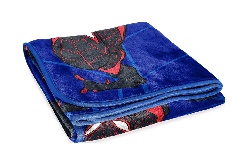 Super Soft Flannel Kids Throw Blanket, 46 x 60, Microfiber, Blue, Marvel - Lightweight Plush Warm Blanket for All Seasons - Default Title