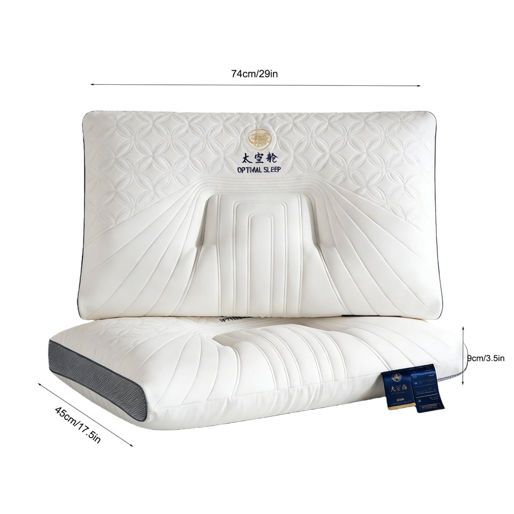 Fluffy Shredded 2-Pack Space Capsule Bed Pillow (29.13" x 18.9") - Plush and Supportive - Orthopedic Shredded Foam Bed Pillow Set Detail