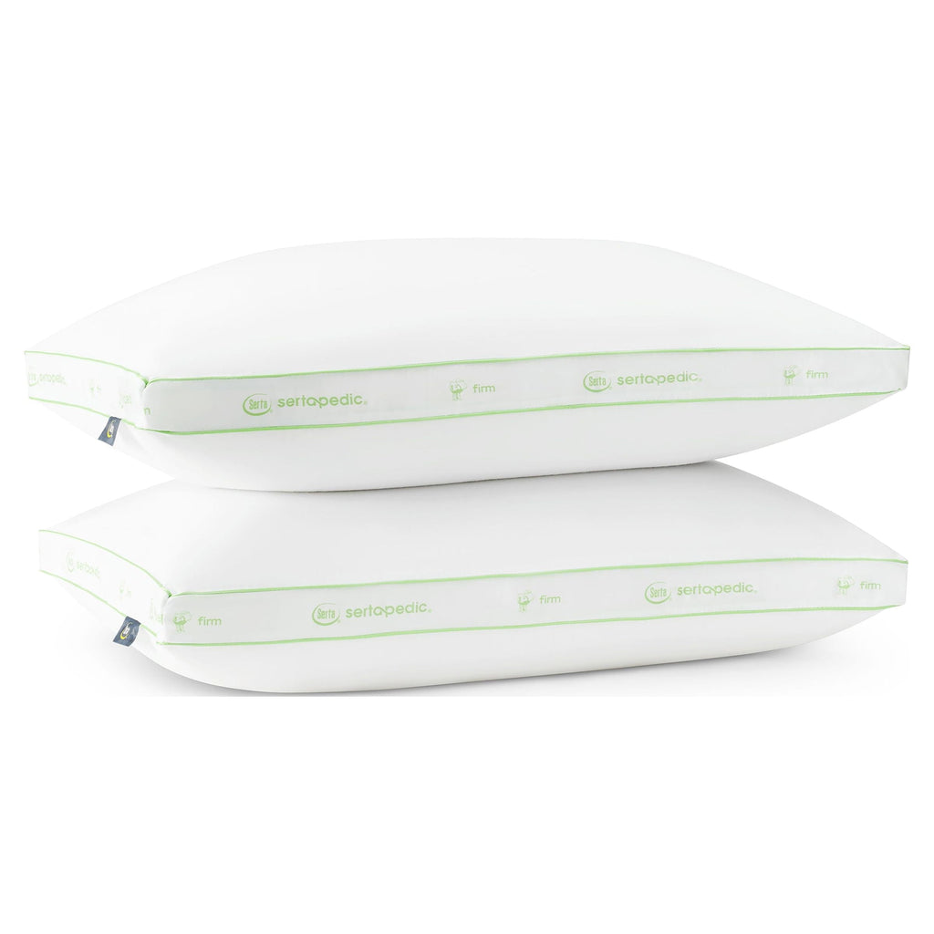 Hotel Collection Firm Bed Pillow, Standard/Queen, 2 Pack - Orthopedic Shredded Foam Bed Pillow Set Detail