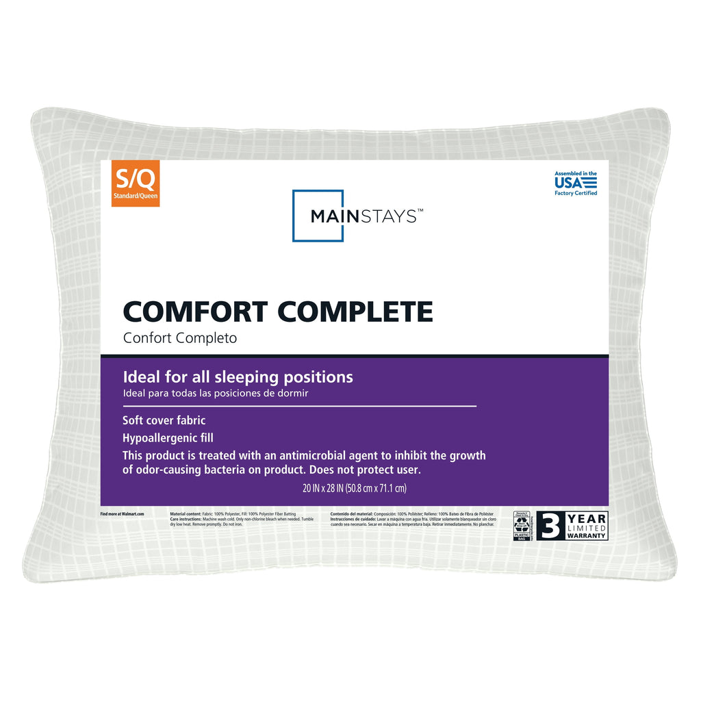 Ergonomic Memory Foam (18 pack) Bed Pillow, Standard/Queen - Ergonomic Memory Foam Pillow for Neck Pain Support - Default Title