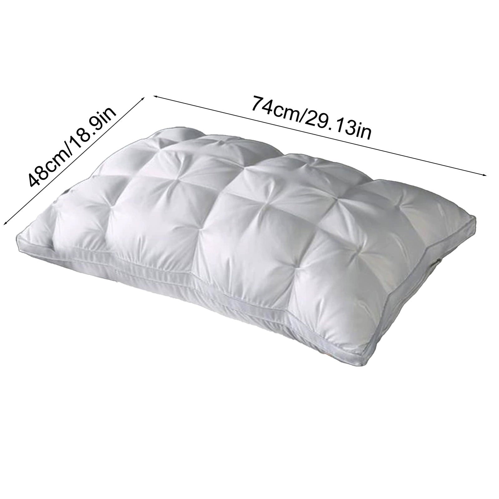 Fluffy Shredded Goose Down Pillow and Feather Pillows for Neck/Back/Side Sleepers, Premium Soft Down Fill Standard Size Pillow for Sl... - Ergonomic Memory Foam Pillow for Neck Pain Support Detail