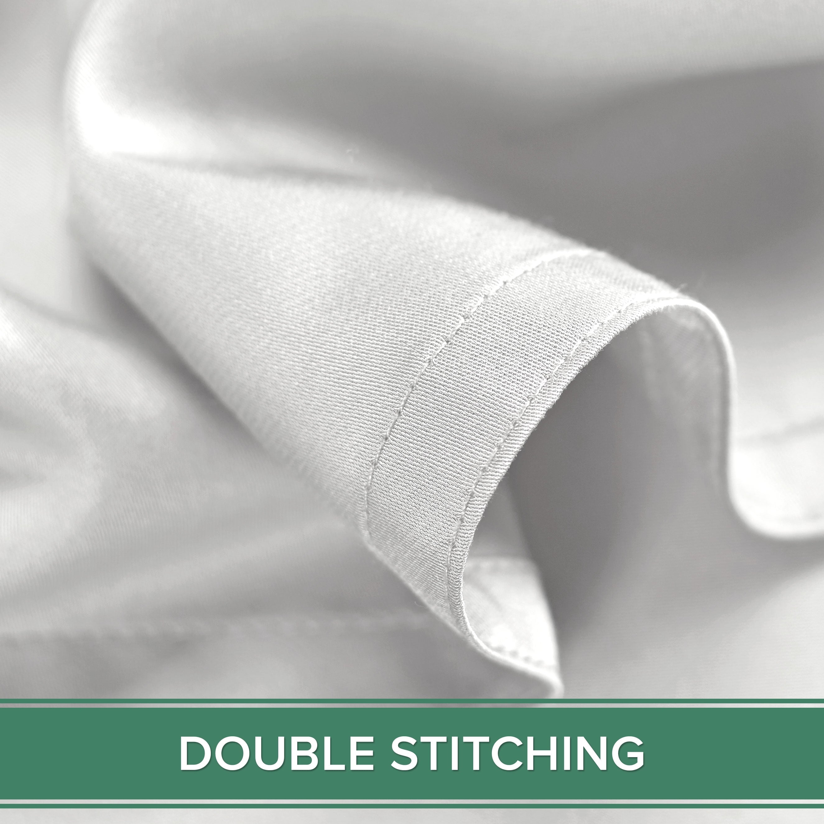Cooling Sateen Sheets King Size Bed Sheet 4 Piece Set, Genuine 100% Organic Bamboo Viscose, Luxuriously Soft & Cooling, Double Stitc... - Premium Ultra-Soft Pillowcase Pair for Sleeping Detail