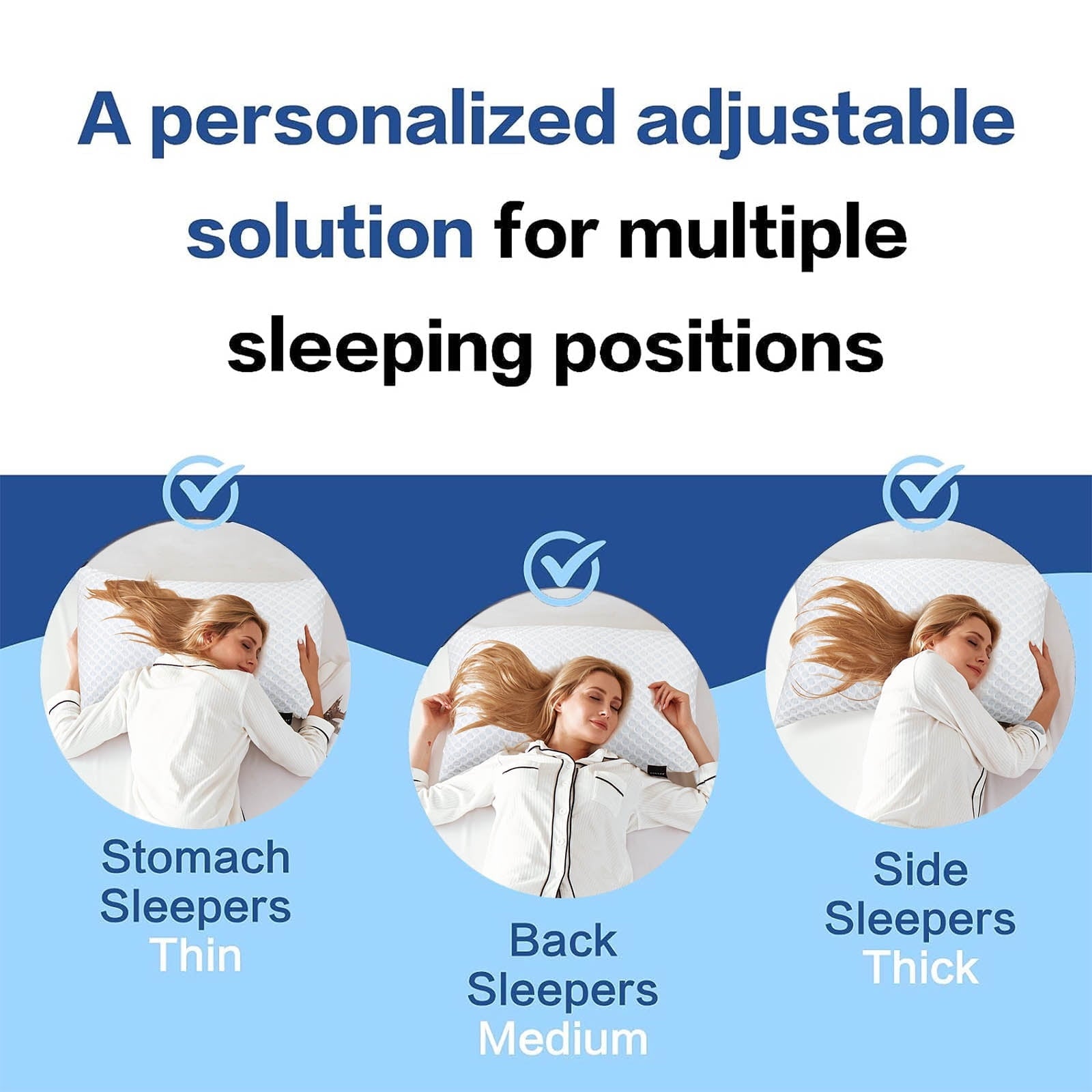 Fluffy Shredded Cooling Shredded Memory Foam Bed Pillows Adjustable Firm Support Pillow for Side and Back Sleepers Curved Pillows Set... - Decorative Throw Pillow Cushion for Sofa & Bed Detail
