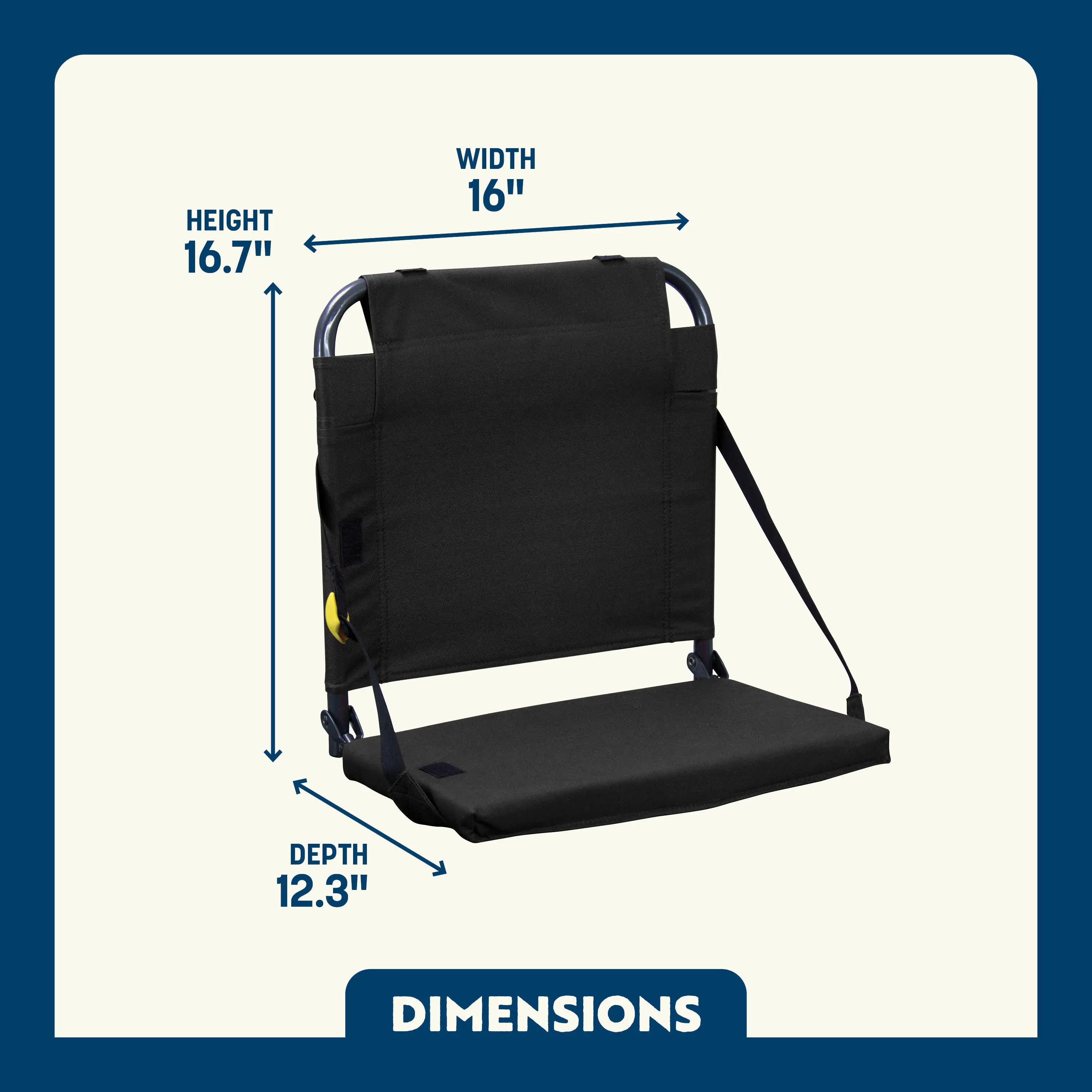 Compact Cushion BleacherBack - Choice 696 - Bleacher-Friendly Stadium Chair with Back Support Detail