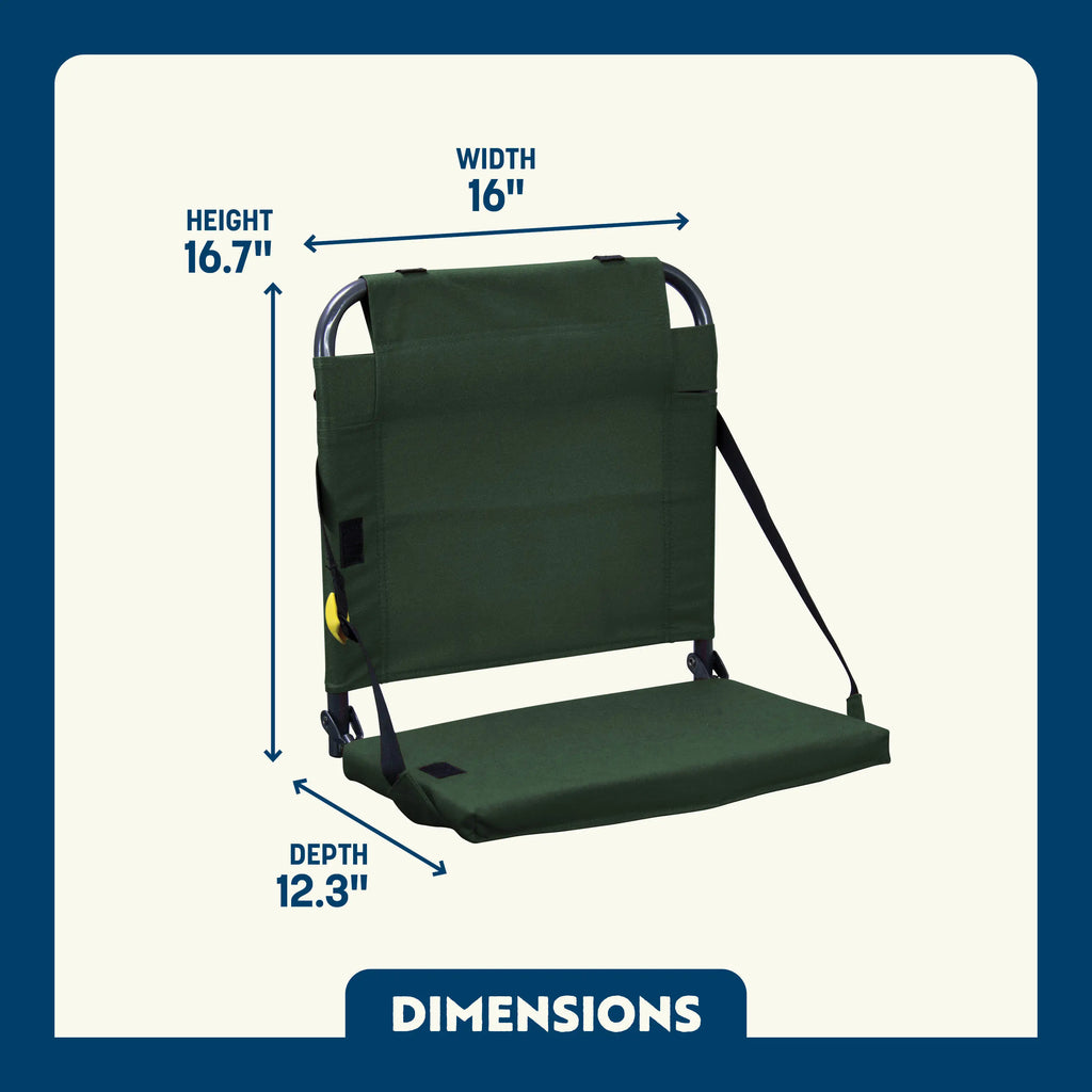 Compact Cushion BleacherBack - Choice 696 - Bleacher-Friendly Stadium Chair with Back Support Detail
