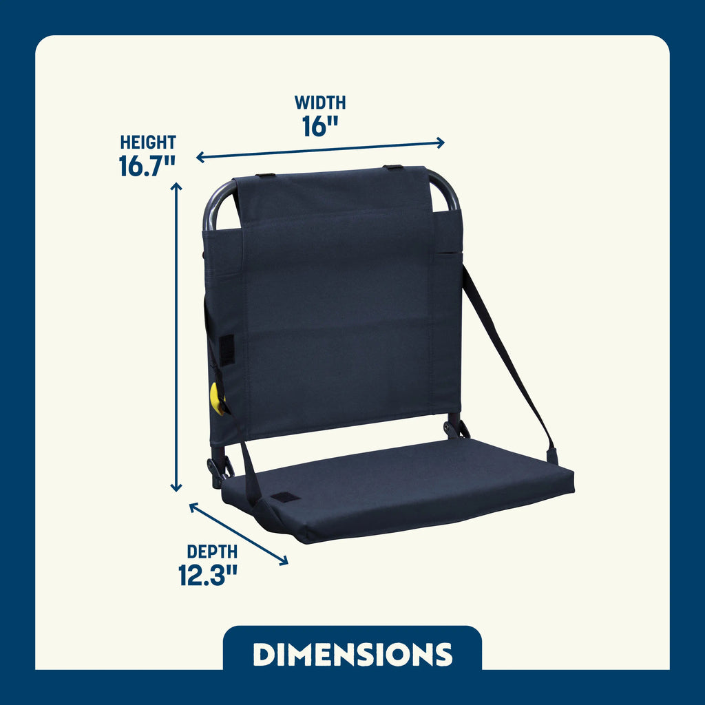 Compact Cushion BleacherBack - Choice 696 - Bleacher-Friendly Stadium Chair with Back Support Detail