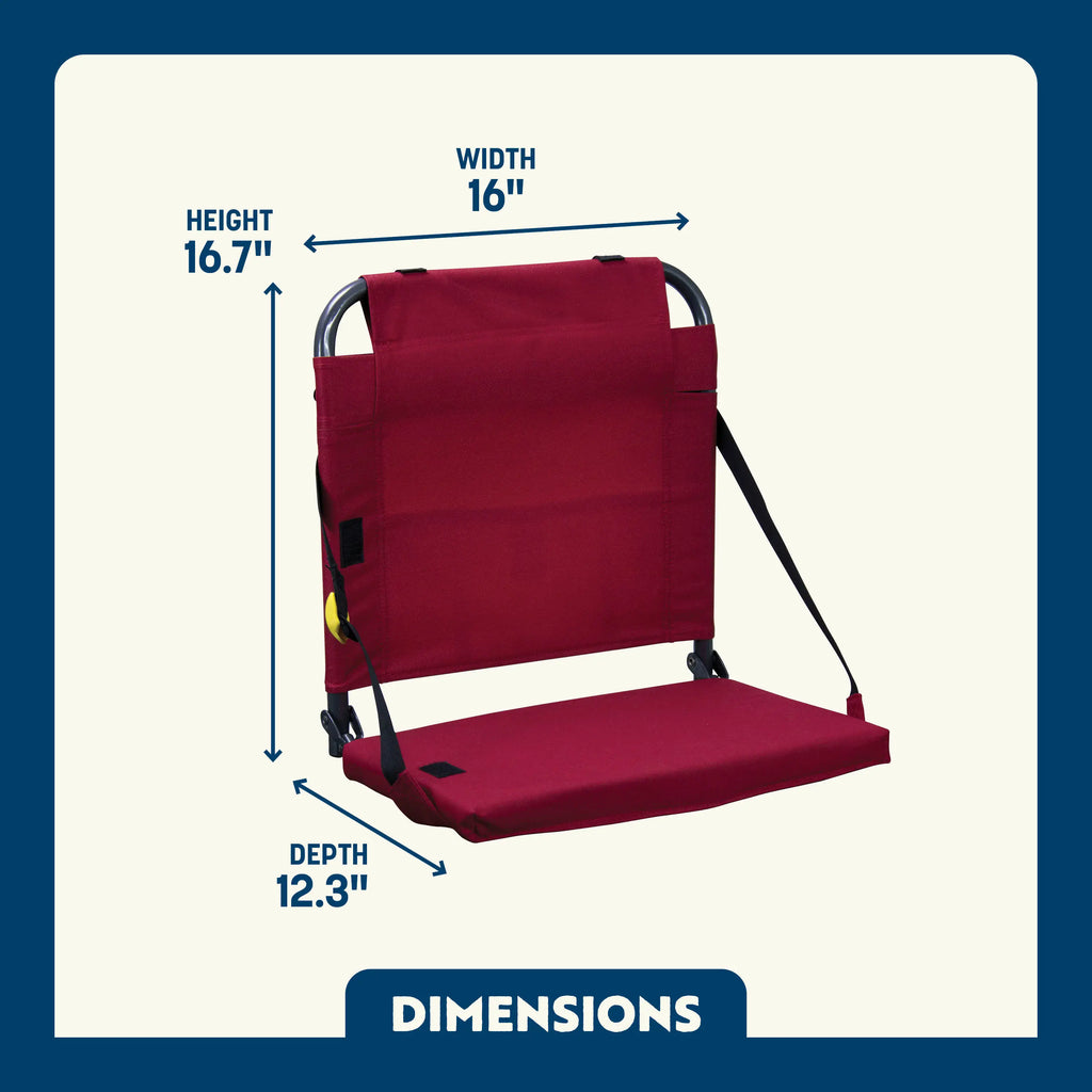 Compact Cushion BleacherBack - Choice 696 - Bleacher-Friendly Stadium Chair with Back Support Detail