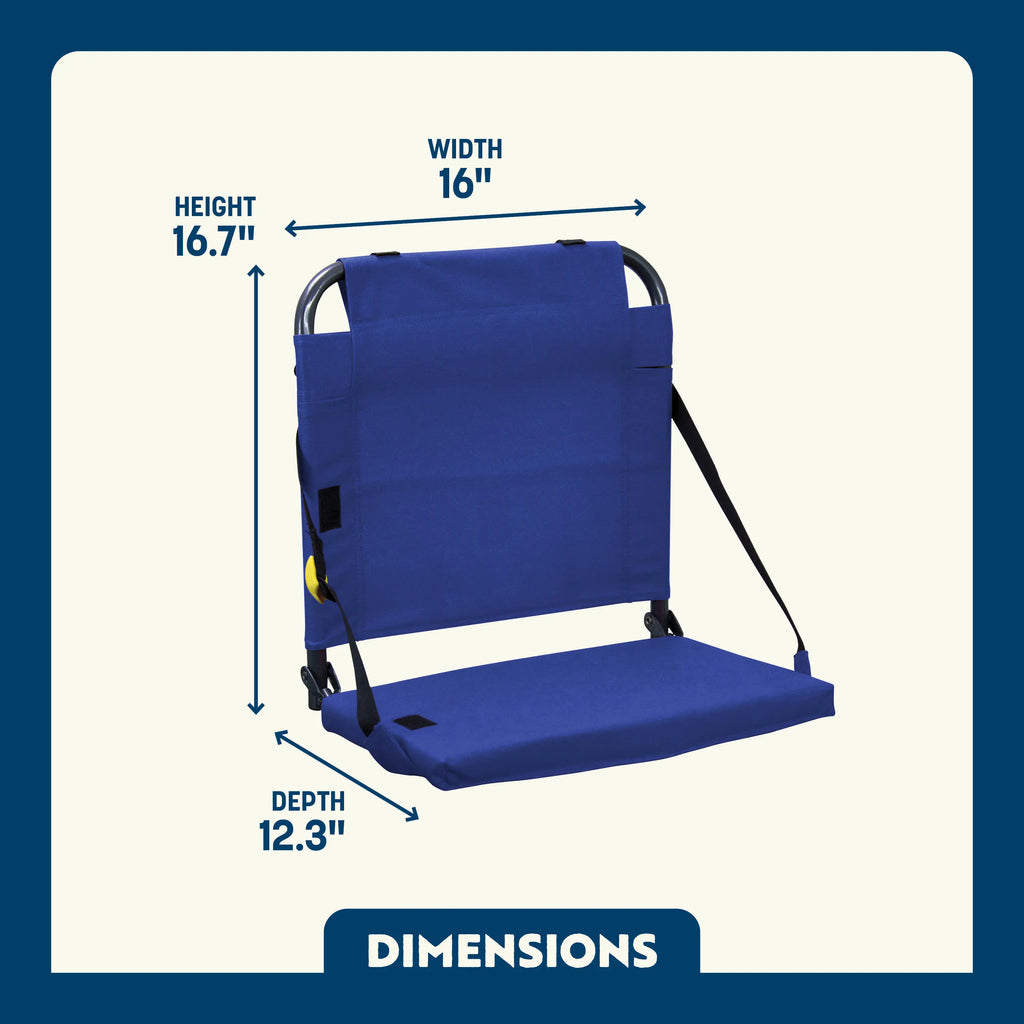 Compact Cushion BleacherBack - Choice 696 - Bleacher-Friendly Stadium Chair with Back Support Detail
