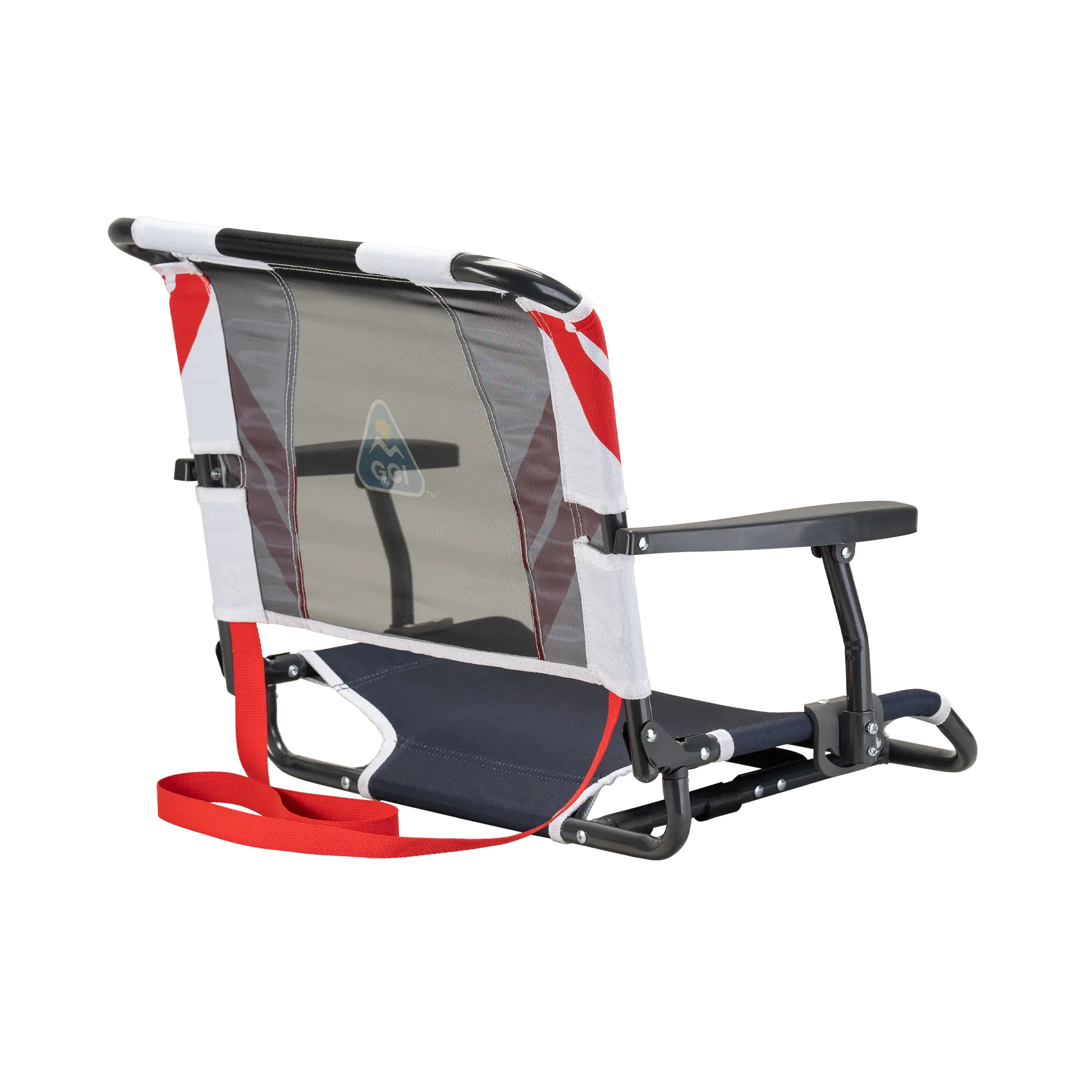 Secure-Hook Big Comfort Stadium Chair with Armrests - Choice 465 - Grandstand Cushion Seat with Secure Under-Bench Hooks Detail