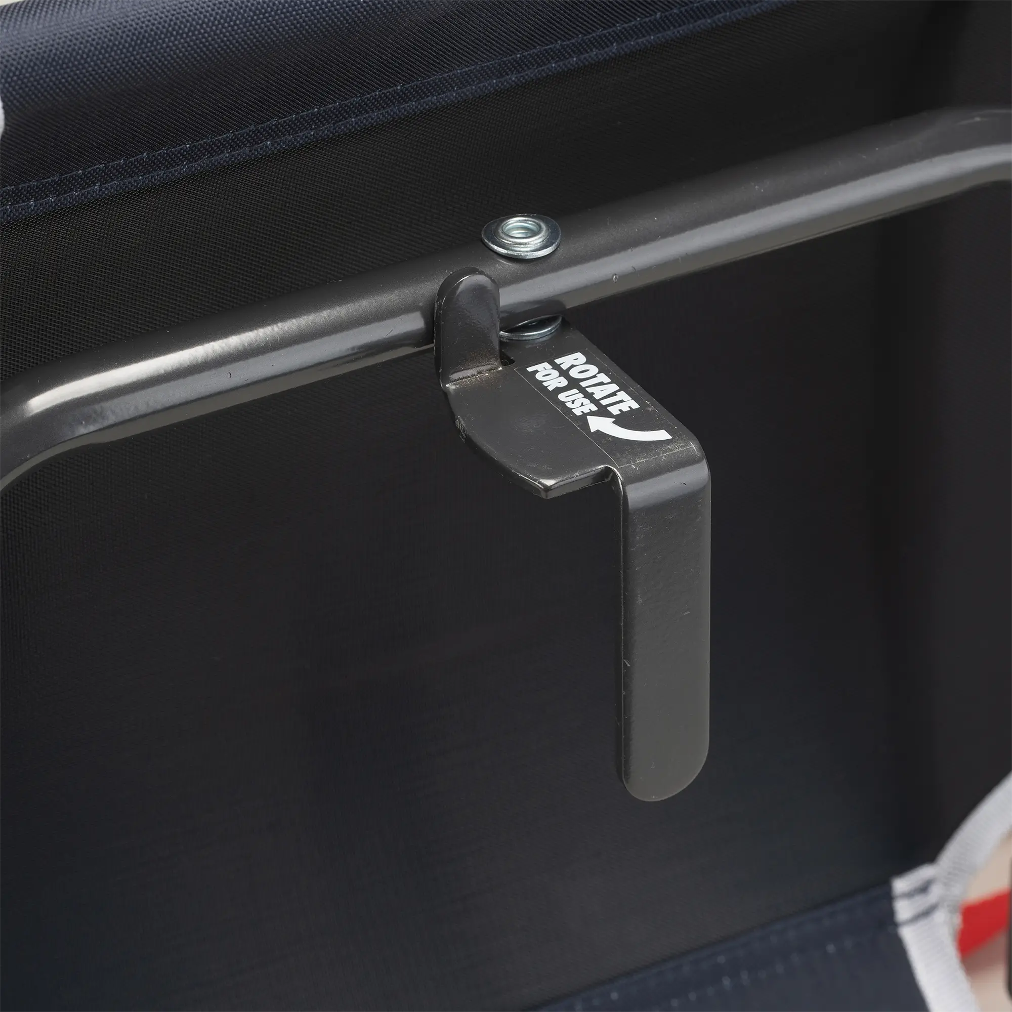 Secure-Hook Big Comfort Stadium Chair with Armrests - Choice 465 - Grandstand Cushion Seat with Secure Under-Bench Hooks Detail