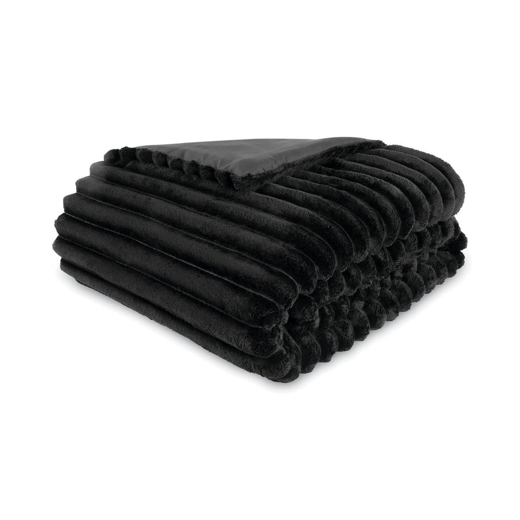 Fluffy Down Alternative Full/Queen Comforter Set, All-Season, 5-Piece, Black Cozy Plush - Cloud-Like Soft Lightweight Bed Comforter Detail