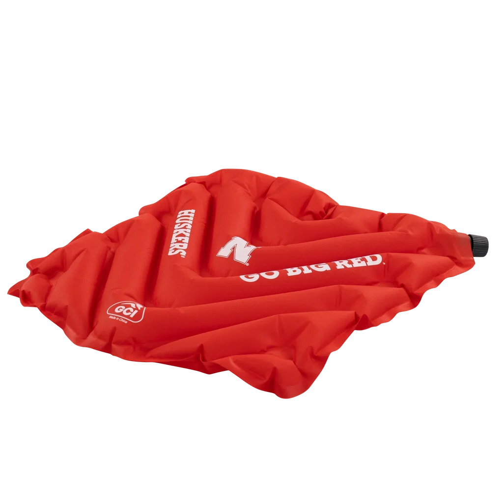 Compact Cushion College V Seat Inflatable Stadium Cushion - Nebraska Cornhuskers - Choice 277 - Bleacher-Friendly Stadium Chair with Back Support Detail