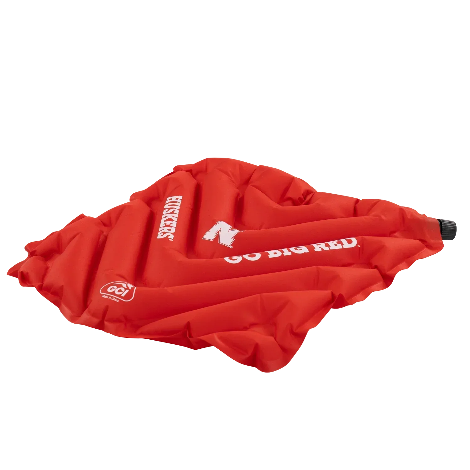 Compact Cushion College V Seat Inflatable Stadium Cushion - Nebraska Cornhuskers - Choice 277 - Bleacher-Friendly Stadium Chair with Back Support Detail