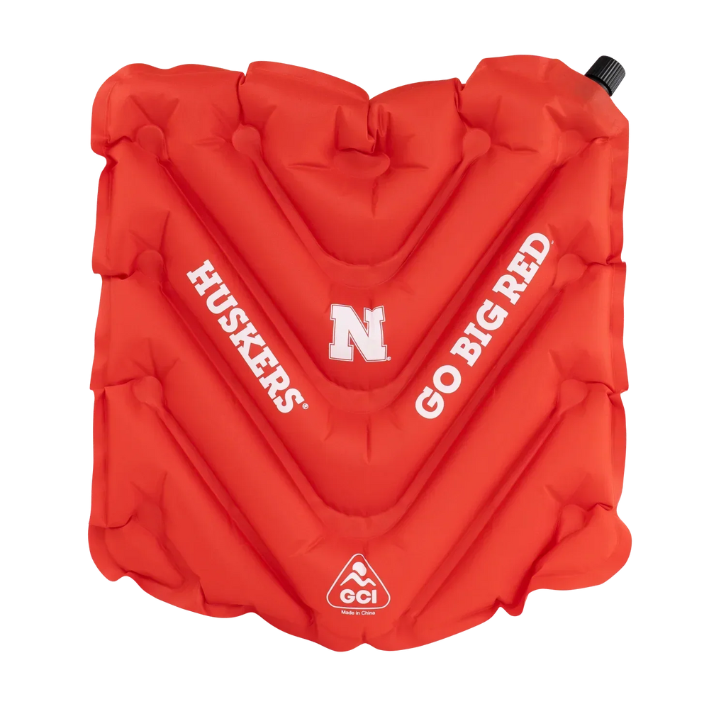 Compact Cushion College V Seat Inflatable Stadium Cushion - Nebraska Cornhuskers - Choice 277 - Bleacher-Friendly Stadium Chair with Back Support - Default Title