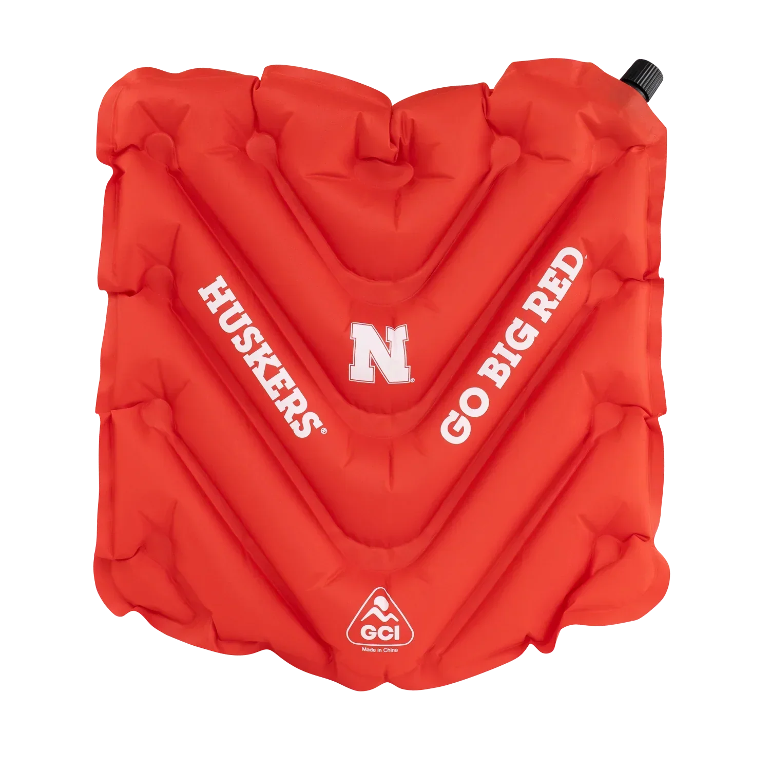 Compact Cushion College V Seat Inflatable Stadium Cushion - Nebraska Cornhuskers - Choice 277 - Bleacher-Friendly Stadium Chair with Back Support - Default Title