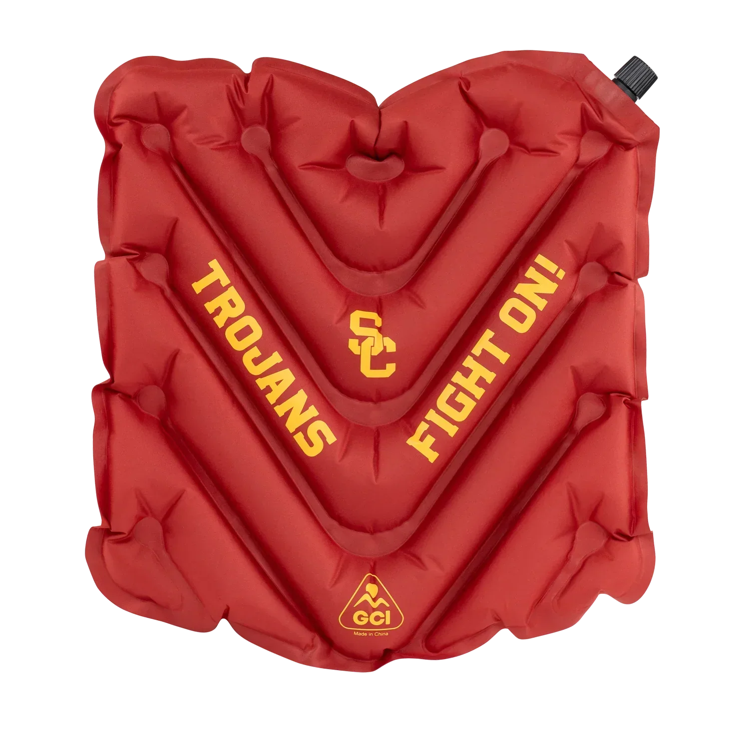 Ergonomic Back-Support College V Seat Inflatable Stadium Cushion - USC Trojans - Choice 523 - Bleacher-Friendly Stadium Chair with Back Support - Default Title