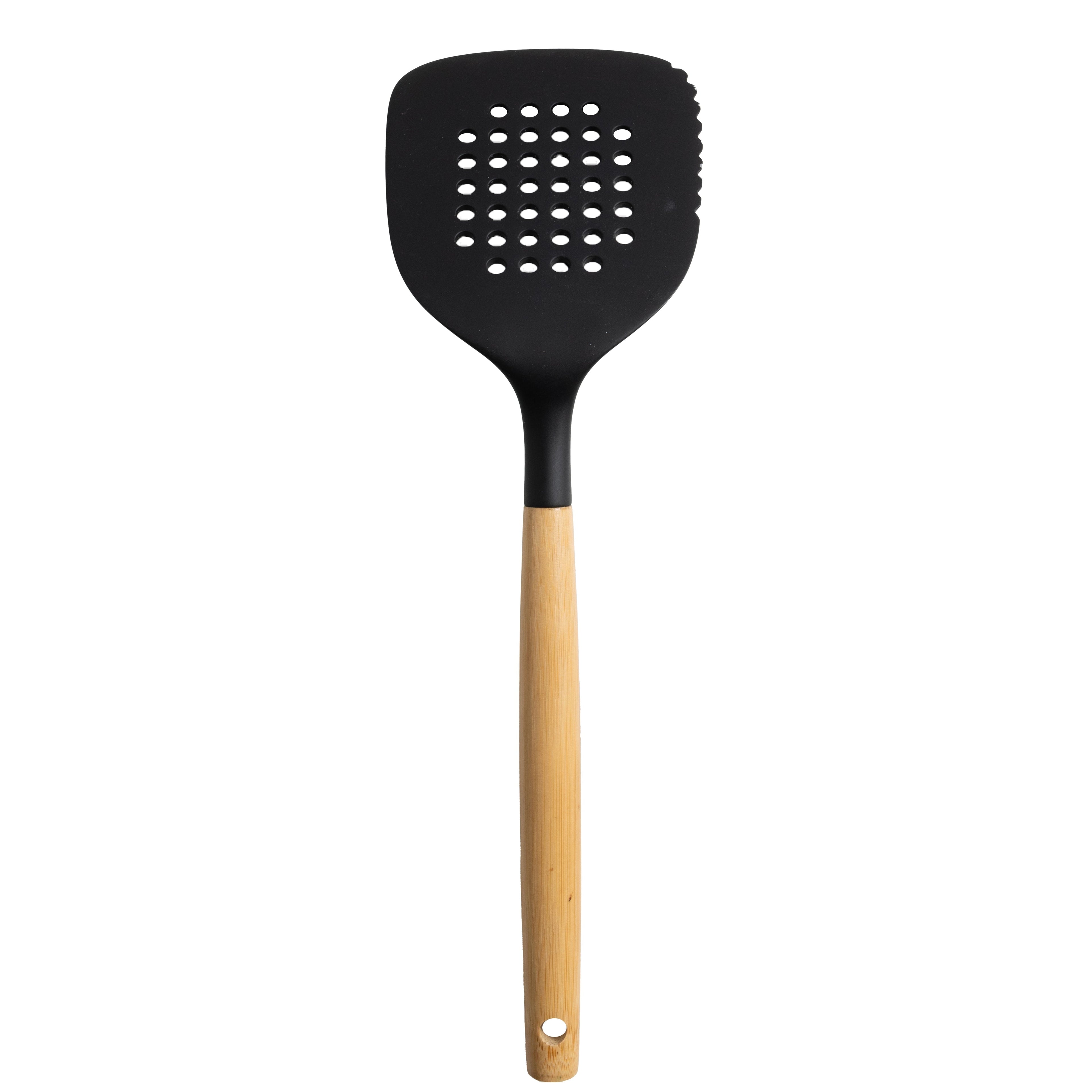 Chef-Quality Kitchen and Cooking Utensil Turner, 13" L, Black - High-Precision Culinary Tool for Baking & Cooking Detail