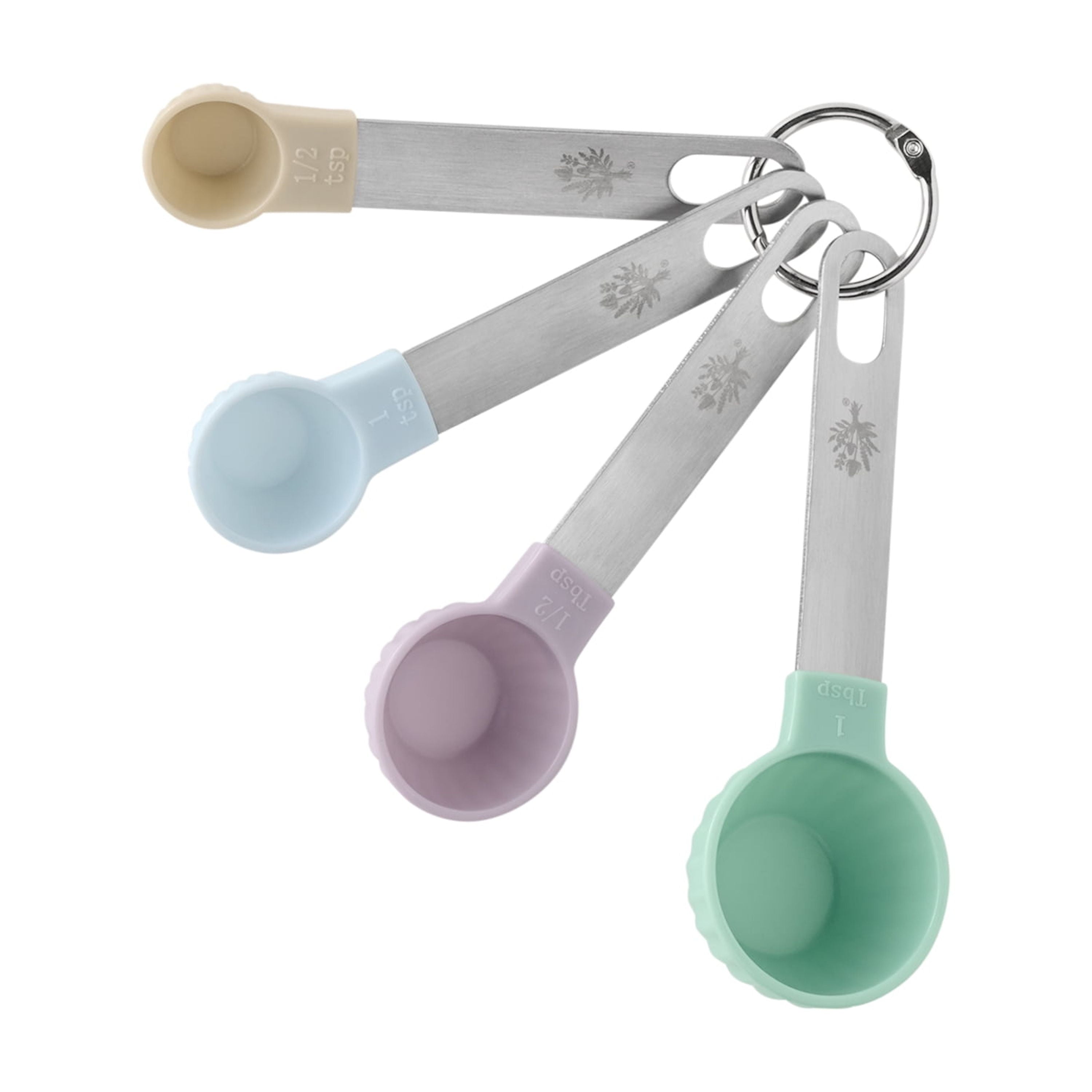 Ergonomic Manual 8-Piece Plastic Measuring Cup and Spoon Set, Multicolor - Premium Stainless Steel Garlic Presser & Peeler Detail