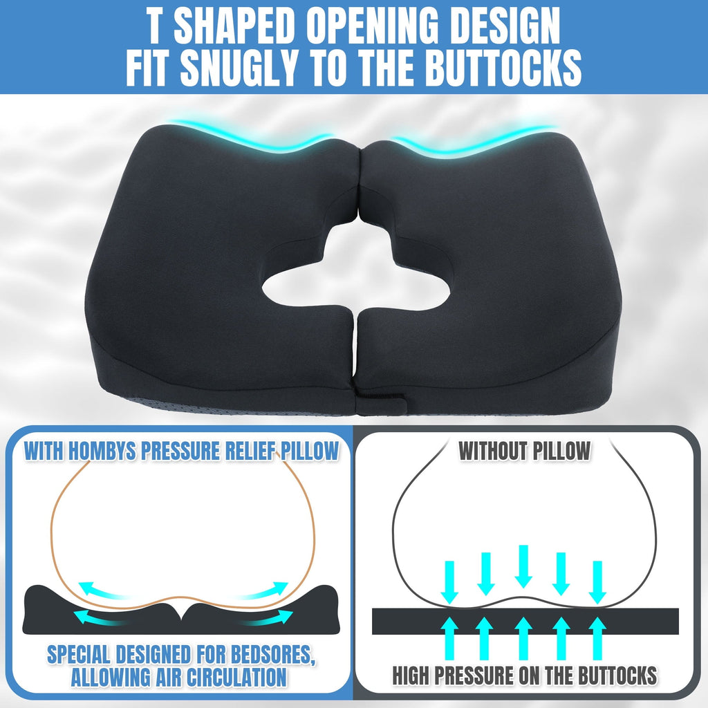 Fluffy Shredded Memory Foam Bed Sore Cushions for Butt, Bedsore Pressure Relief Pillow for Sleeping and Sitting,Cushion for Bed Sores... - Hotel Quality Plush Sleeping Pillows Detail