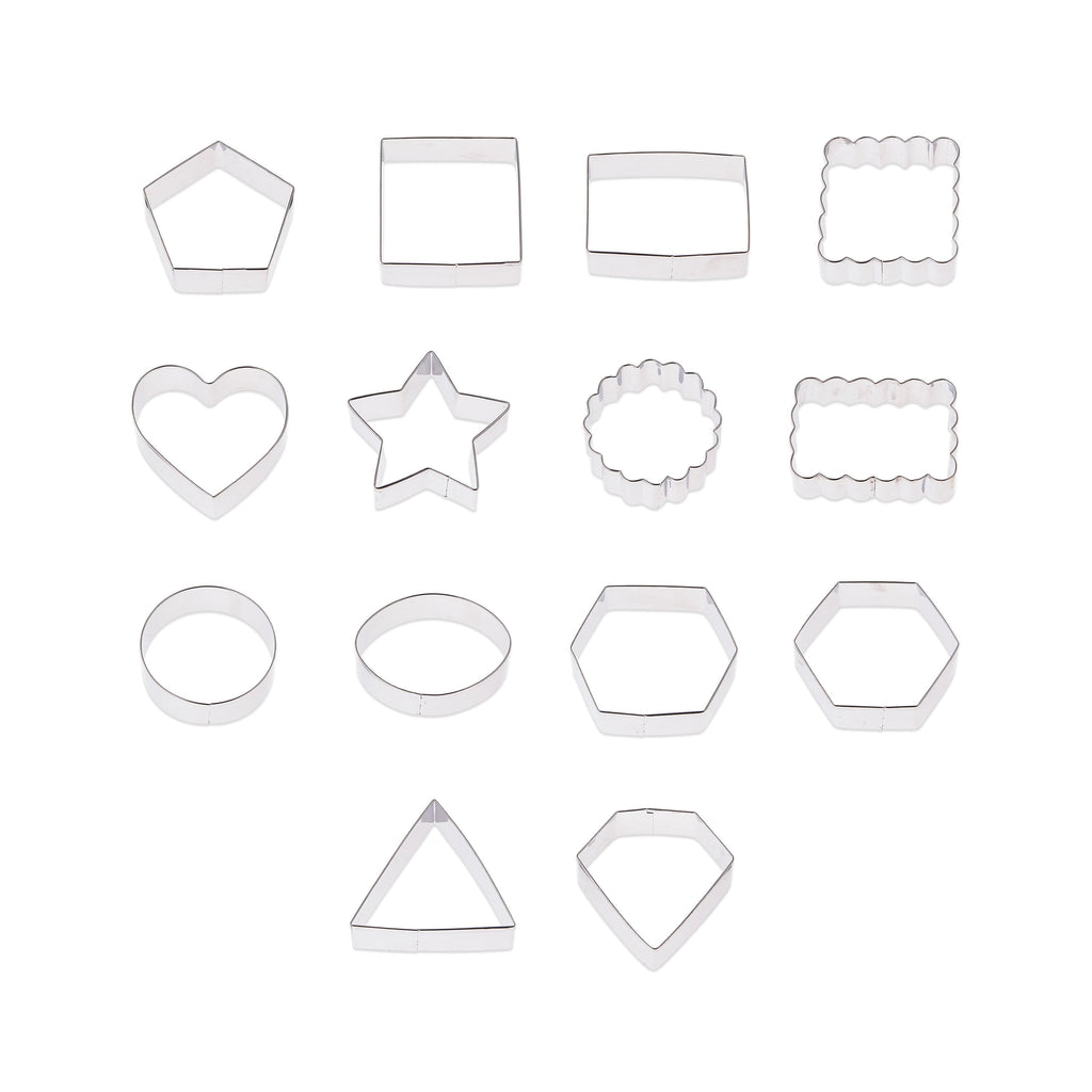 Multi-Functional Metal Shaped Cookie Cutters Set, 14 Pieces - Multi-Functional Manual Food Chopper & Slicer - Default Title