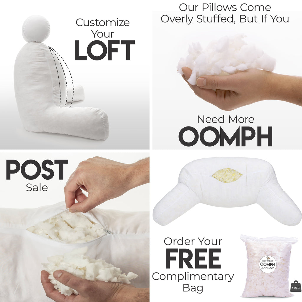 Fluffy Shredded Medium Chocolate Brown, Backrest - Detach Neck Roll, Removable Cover - Ergonomic Memory Foam Pillow for Neck Pain Support Detail