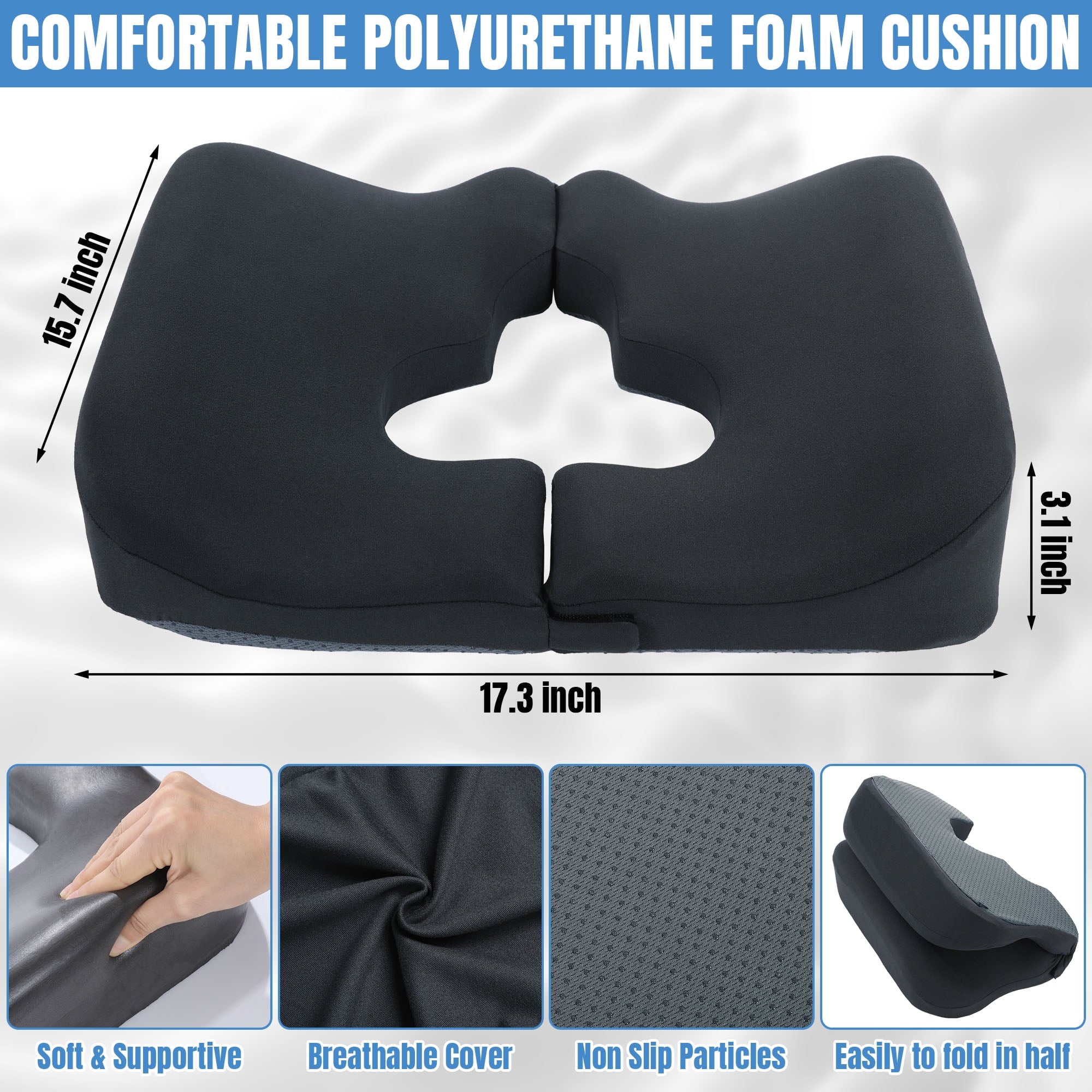 Fluffy Shredded Memory Foam Bed Sore Cushions for Butt, Bedsore Pressure Relief Pillow for Sleeping and Sitting,Cushion for Bed Sores... - Hotel Quality Plush Sleeping Pillows Detail