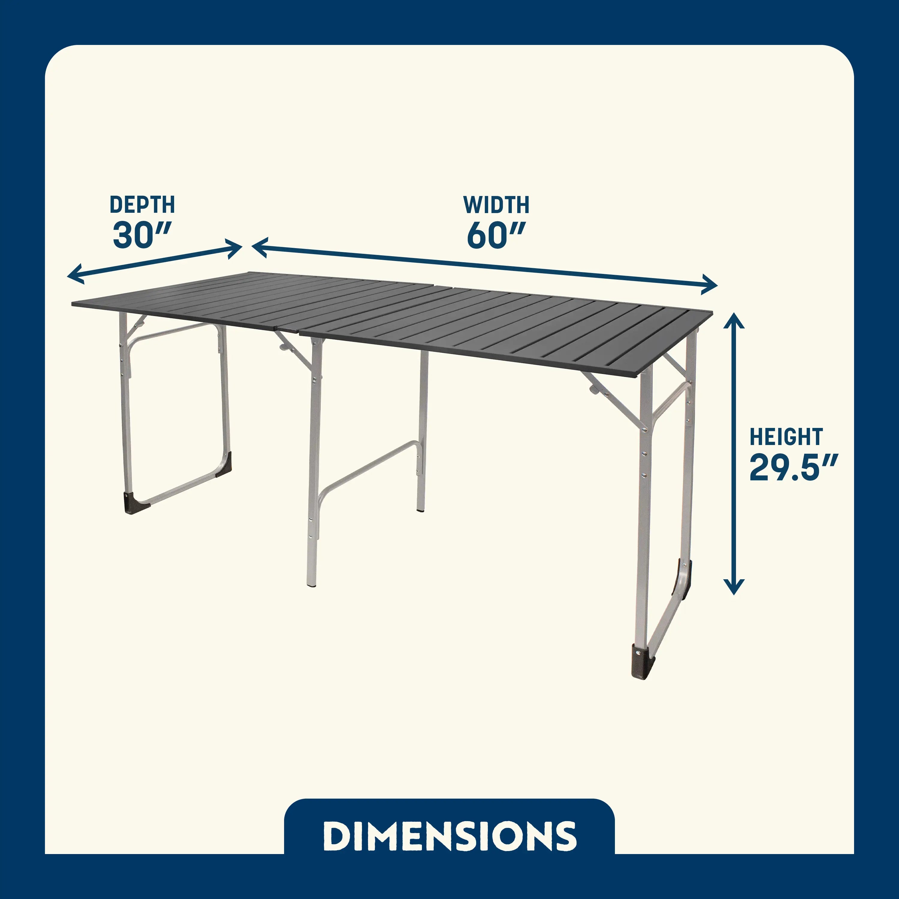 Portable Staging Slim-Fold Table XL - Choice 651 - Slim-Fold Outdoor Cook Station with Storage Shelves Detail