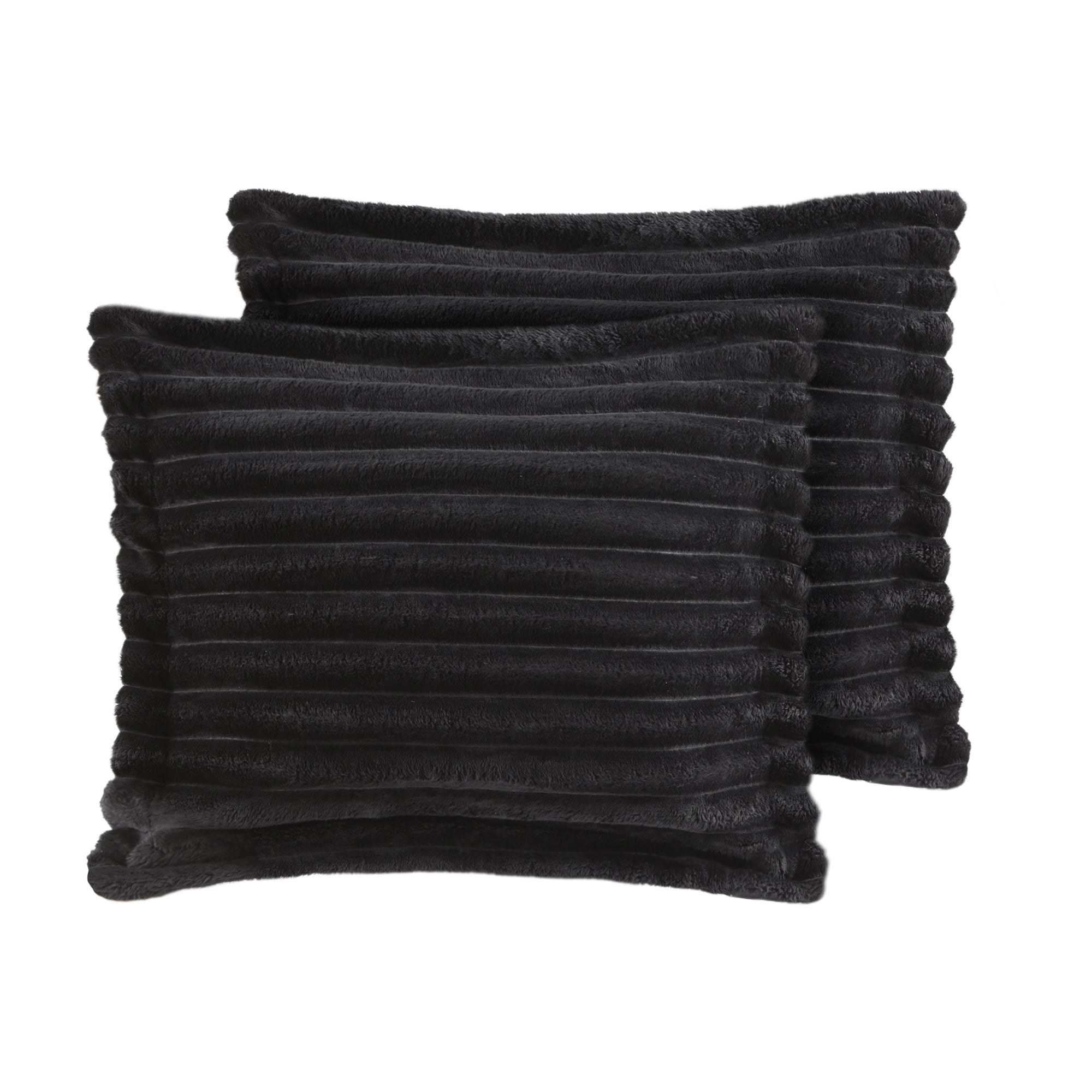 Fluffy Down Alternative Full/Queen Comforter Set, All-Season, 5-Piece, Black Cozy Plush - Cloud-Like Soft Lightweight Bed Comforter Detail