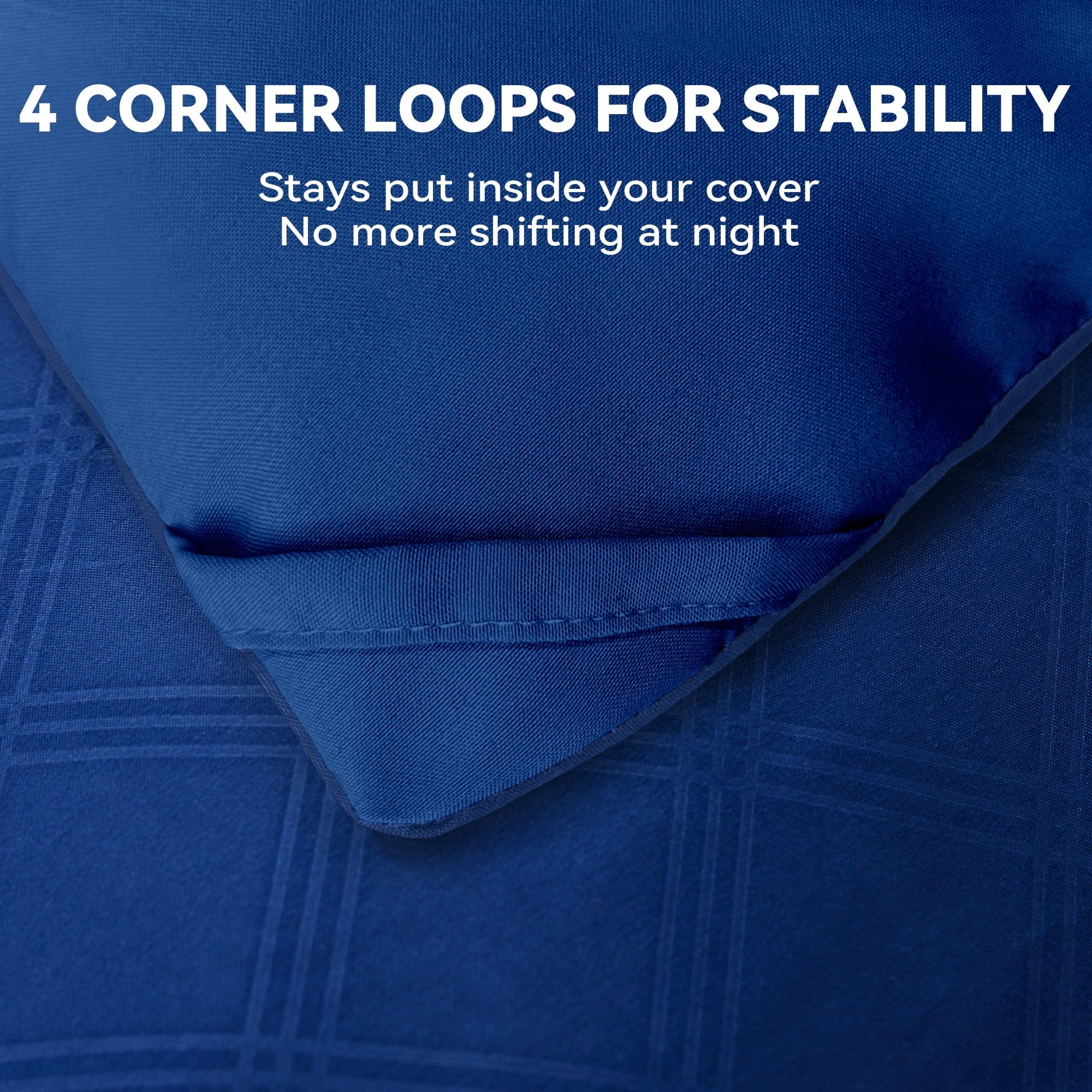 Fluffy Down Alternative Full Comforter Set 4 Pieces,Comforter Set,Bed in a Bag, Bedding Set with Comforter,Fitted Sheet,Flat Sheet,Pillowcase... - Luxurious Quilted Duvet Cover Set Detail