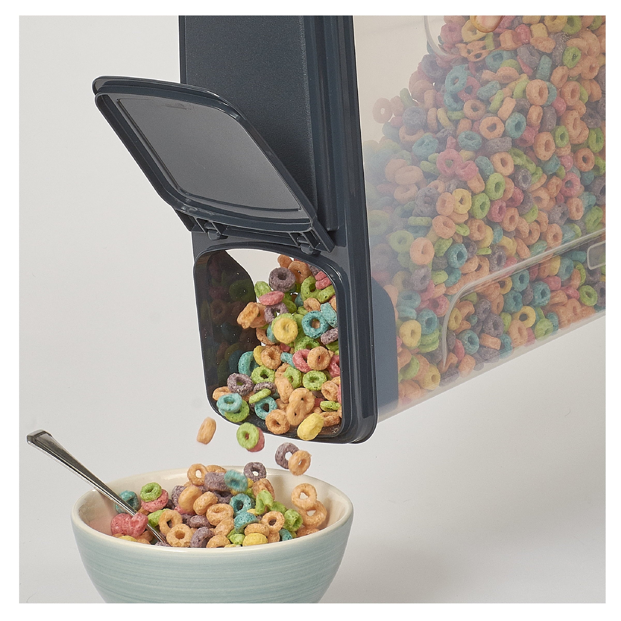 Deliciously Squishy 2-Pack Plastic Cereal Keeper Storage Containers, Kitchen Pantry Organizer Canisters for Cereal and Dry Food... - Squishy Dohnut Sweet Treat Shaped Stress Toy Detail
