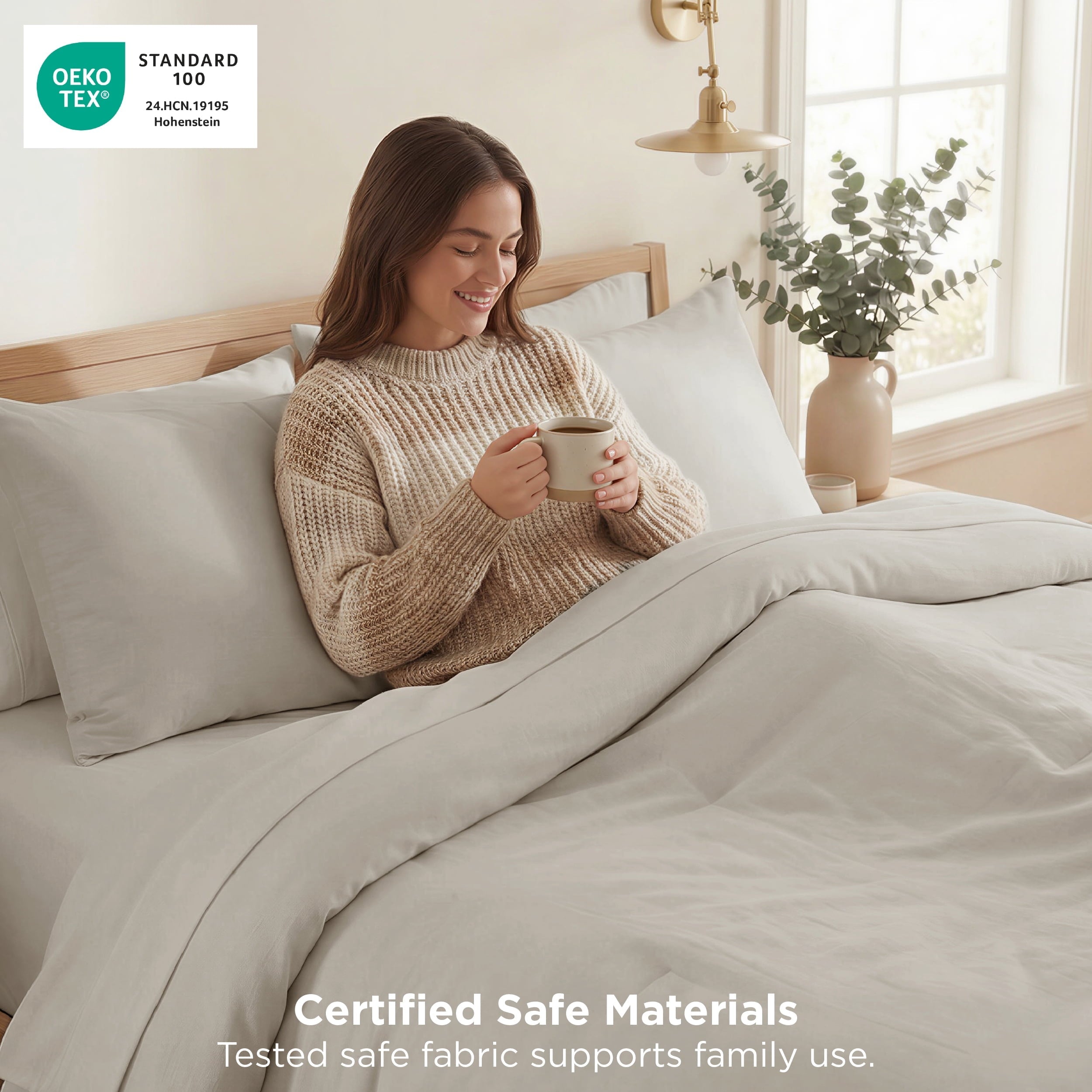 Fluffy Down Alternative 3 Pieces Queen Comforter Bedding Set, Beige Bed Comforter Set for All Seasons, 1 Lightweight Prewashed Comforter and ... - All-Season Down Alternative Comforter Insert Detail