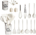 Heat-Resistant Silicone Cooking Utensils Set - 446°F Heat Resistant Kitchen Utensils,Turner Tongs,Spatula,Spoon,Brush,Whisk,Kitchen ... - Heat-Resistant Silicone Cooking Spatula Turner - Default Title