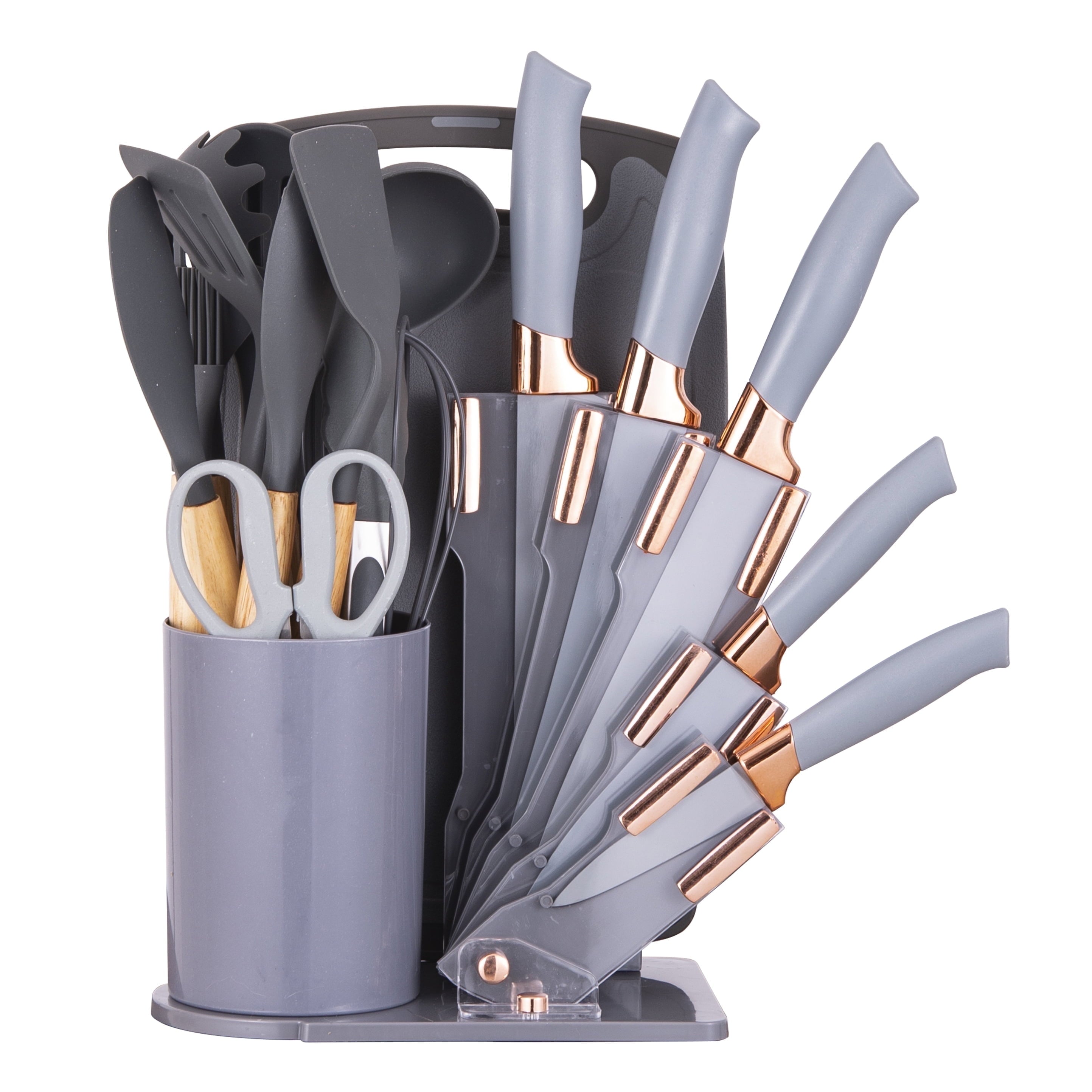 Premium Silicone 19-Piece Silicone Kitchen Utensil & Knife Set - Heat-Resistant Cooking Tools Non-Stick Safe Gift for Mom or Wo... - Heat-Resistant Silicone Cooking Spatula Turner - Default Title