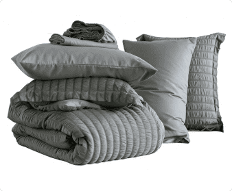 Heavyweight Warmth 7 Piece Queen Comforter Set, Bed in a Bag with Sheets, Pillowcases & Shams, All Season Soft Bedding, Cozy and Lightwe... - All-Season Down Alternative Comforter Insert Detail
