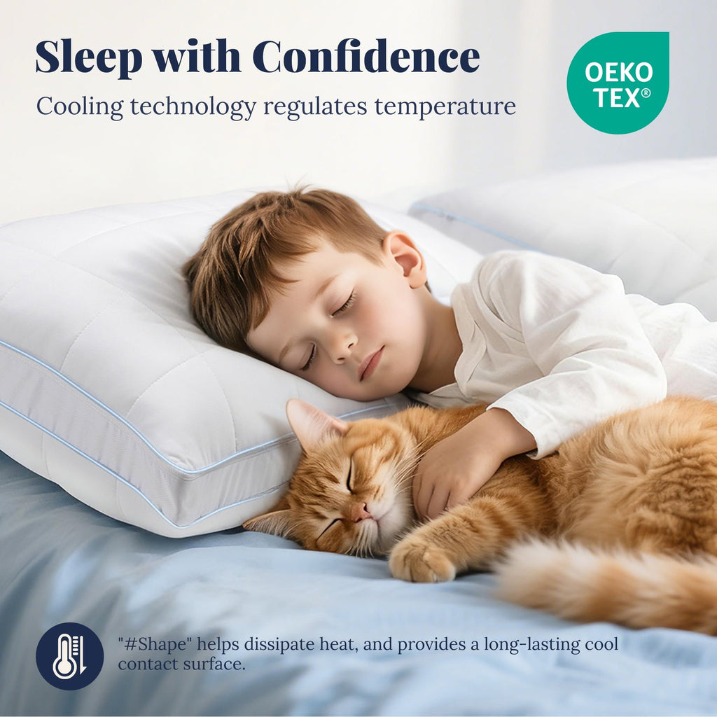 Hotel Collection Cooling Adjustable Pillow, Luxury Queen Size Bed Pillows Hotel Collection - Soft Firm Pillows for bed - Hotel Quality Plush Sleeping Pillows Detail