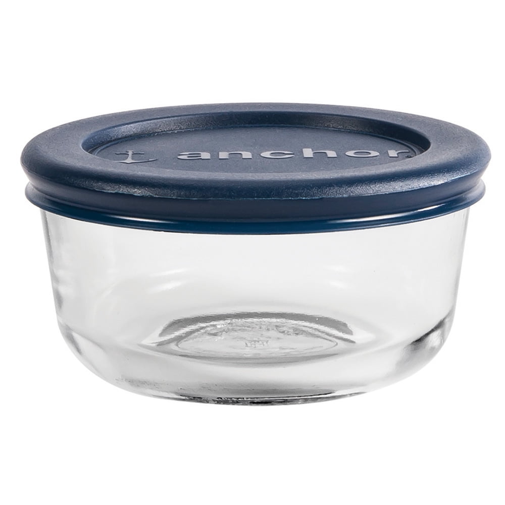 Sweet Treat Shaped Glass Food Storage Containers with Lids, 1 Cup Round, Set of 4 - Playful Star & Heart Shaped Geometric NeeDoh Detail