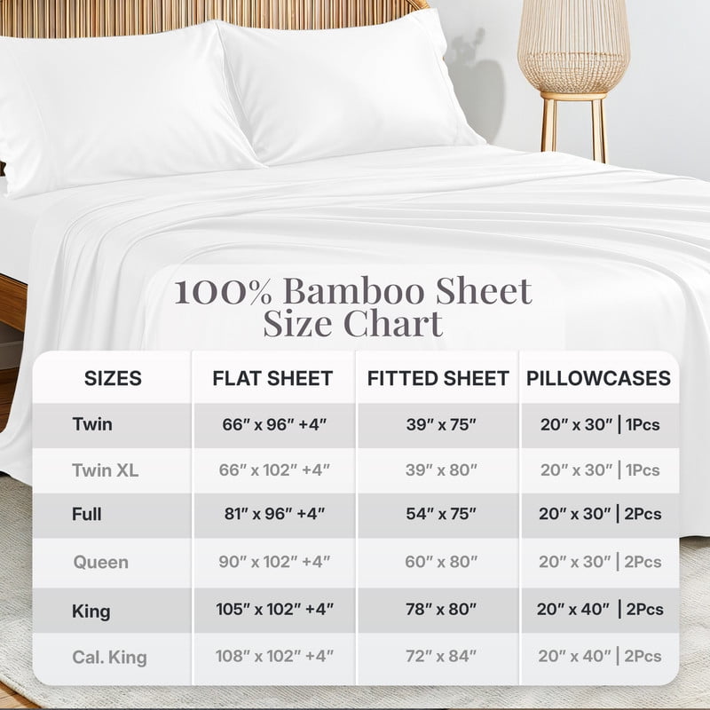 Cooling Sateen Lux Decor 100% Organic Viscose - 4 Piece Ultra-Soft Luxury Cooling Bed Sheets, 16" Deep Pocket, Breathable & Hypoalle... - Cooling Hotel Quality Bedding Sheets and Pillowcases Detail