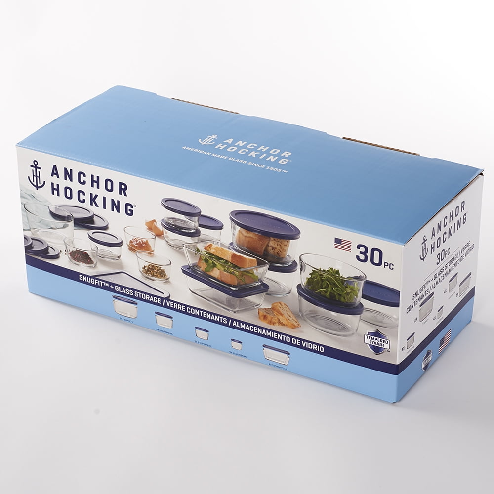 Playful Geometric Glass Food Storage Containers with SnugFit Lids, 30 Piece Set - Playful Star & Heart Shaped Geometric NeeDoh Detail