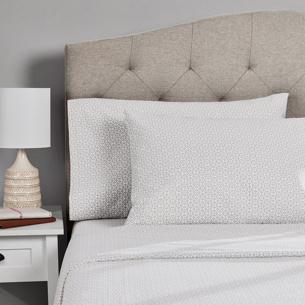 Premium Egyptian Cotton 3-Piece 300 Thread Count Grey Flake Cotton Blend Bed Sheet Set, Twin XL - Cooling Hotel Quality Bedding Sheets and Pillowcases Detail